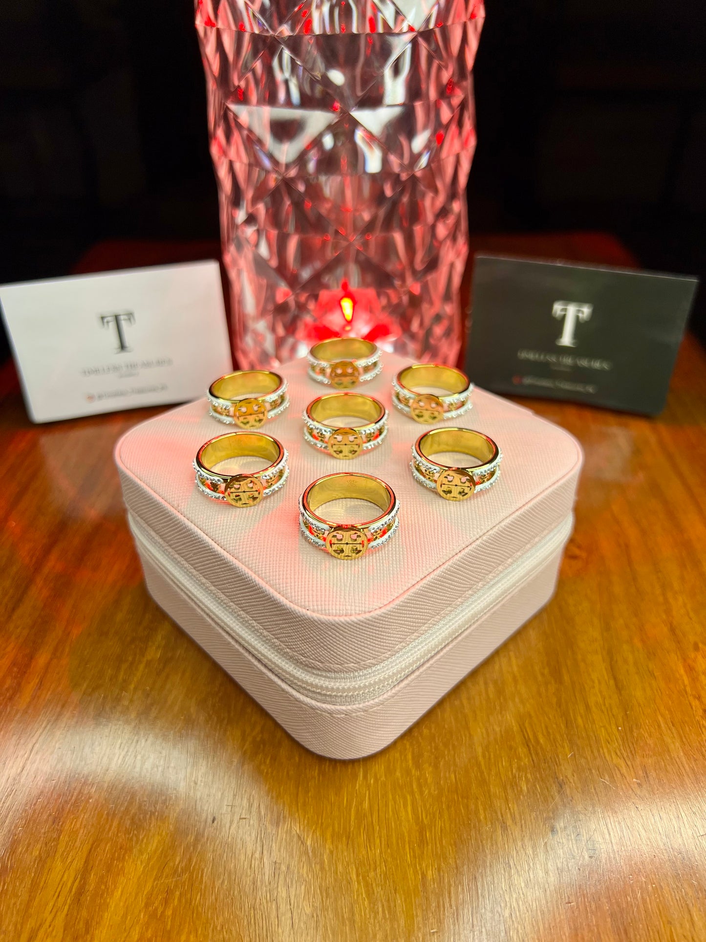 Premium Quality Stainless Steel 18k Tory Gold Ring