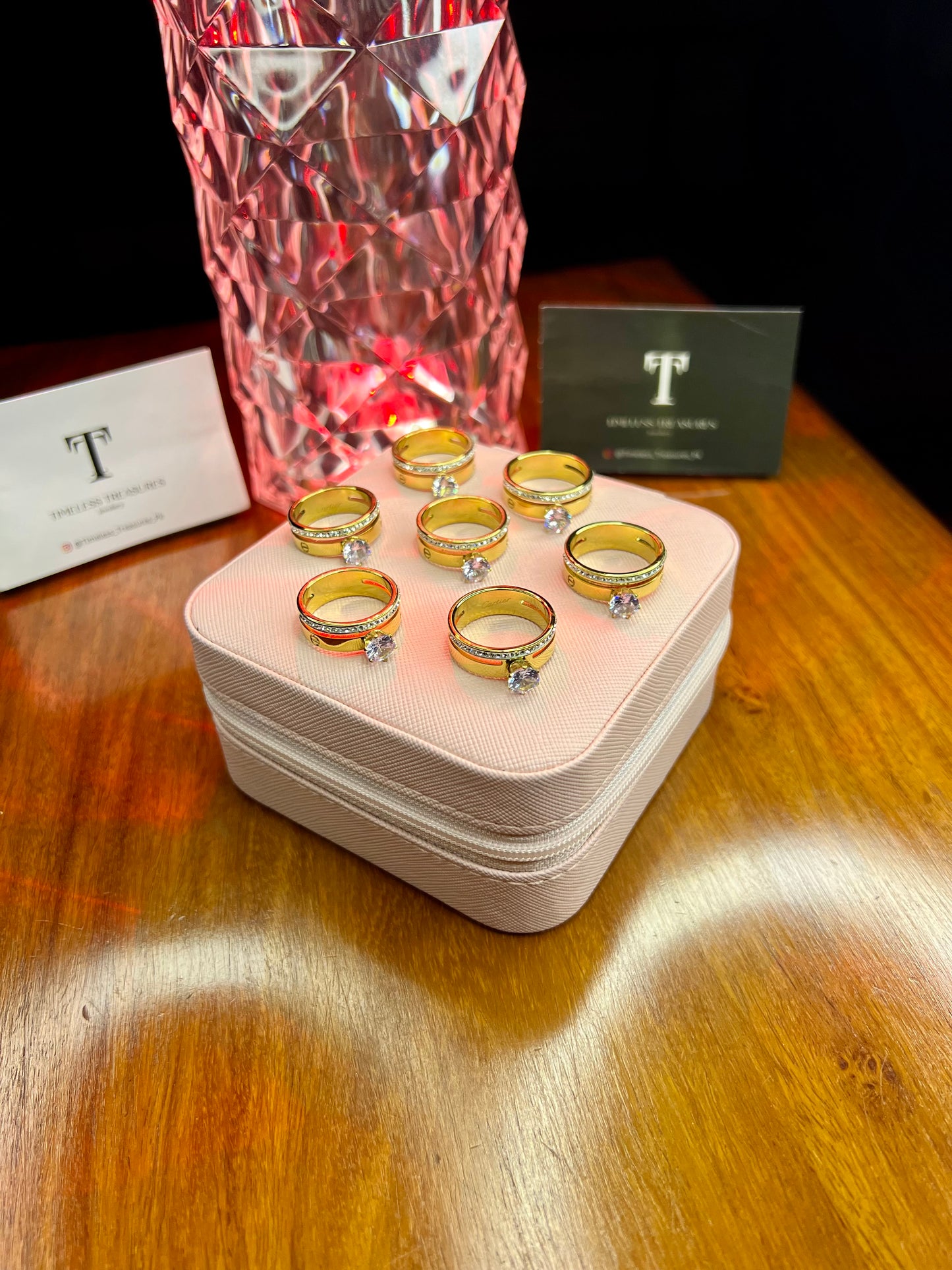Premium Quality Stainless Steel 18k Stone Cartier Ring