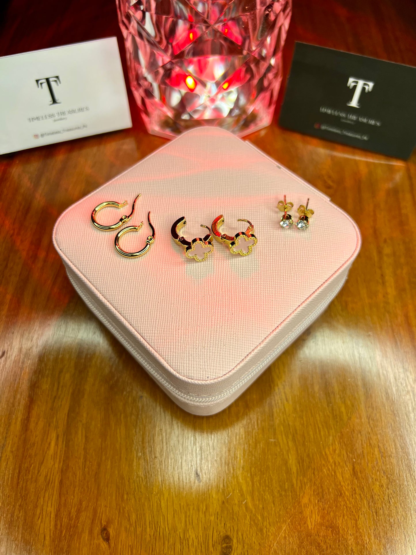 Premium Quality Stainless Steel 18k Set of 3 Earrings
