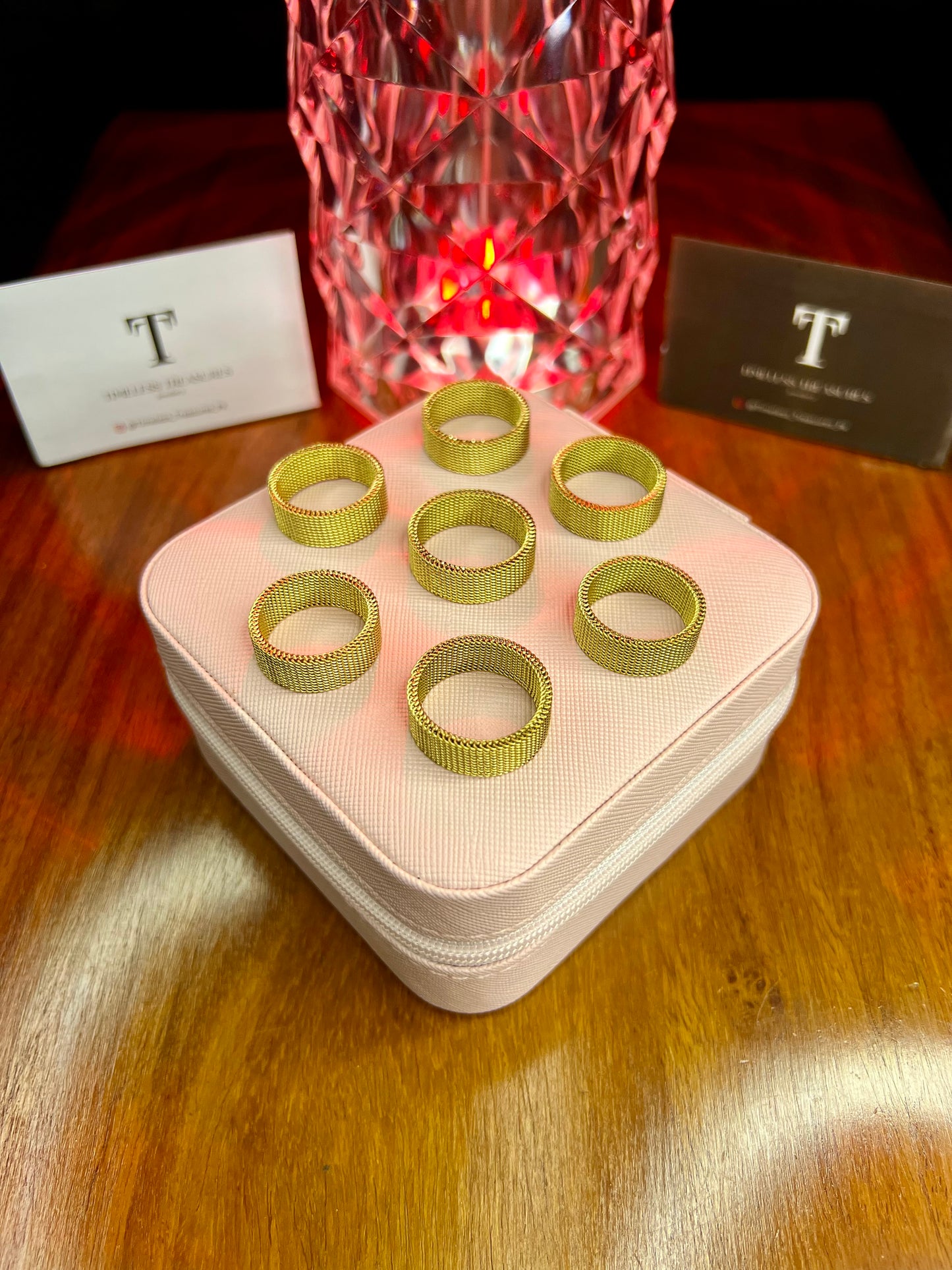 Premium Quality Stainless Steel 18k Mesh Ring
