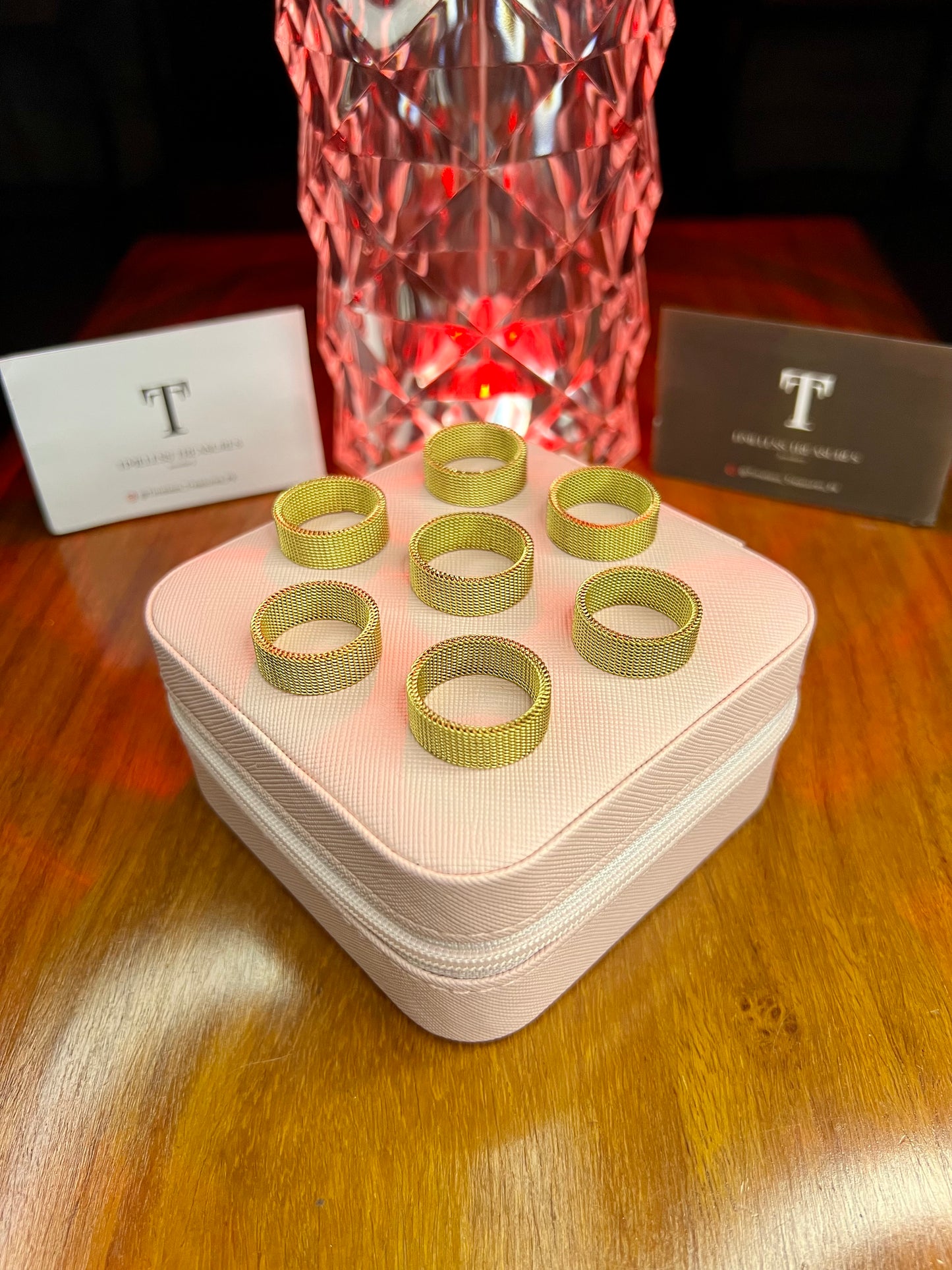 Premium Quality Stainless Steel 18k Mesh Ring