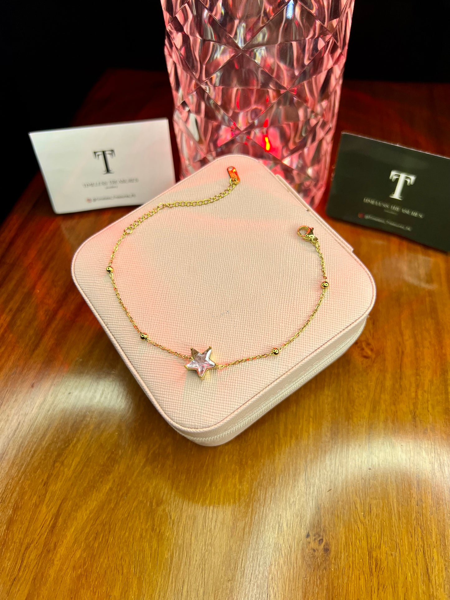 Premium Quality Stainless Steel 18k Star Chain Bracelet