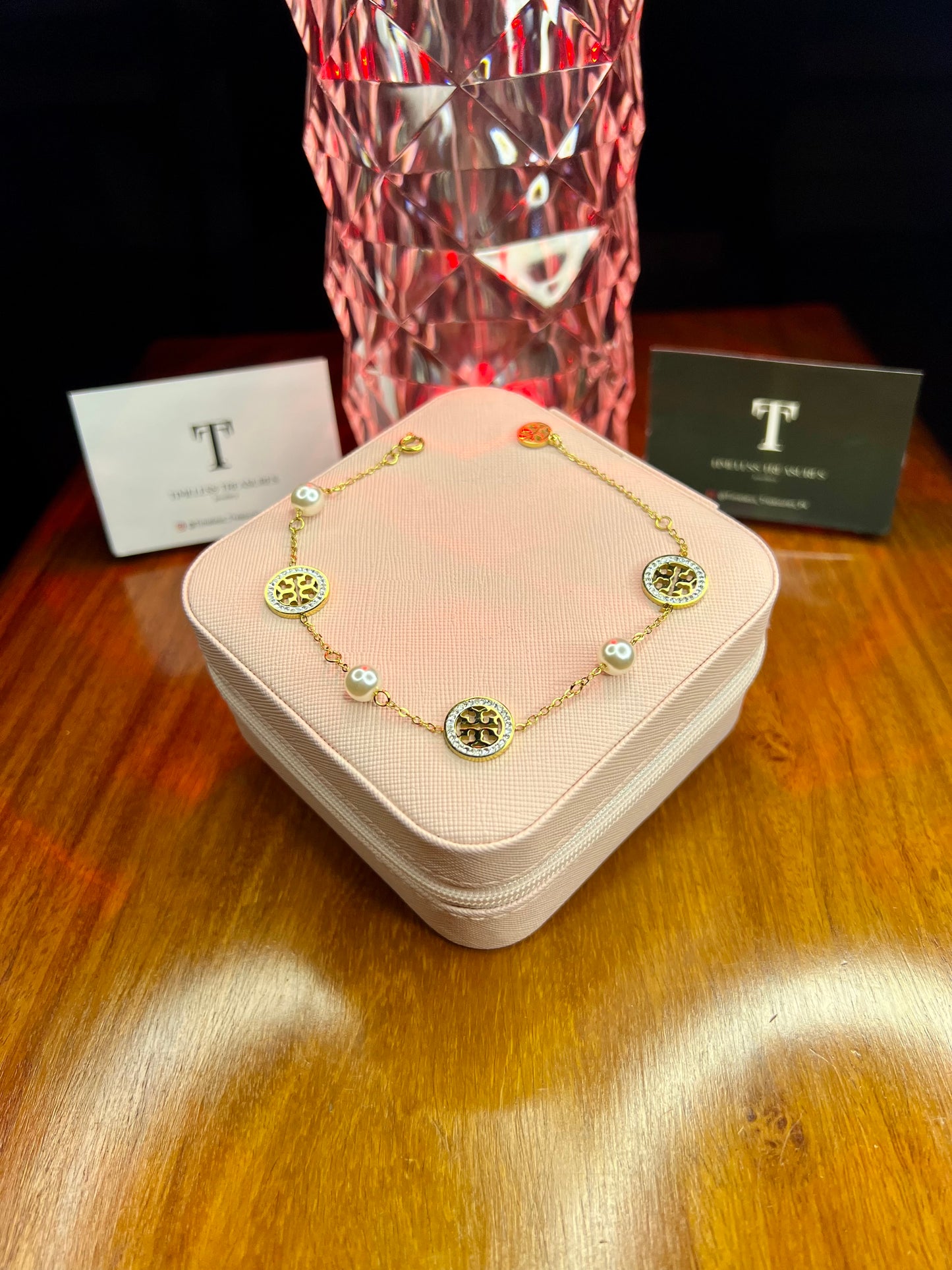 Premium Quality Stainless Steel 18k Tory Pearl Luxury Bracelet
