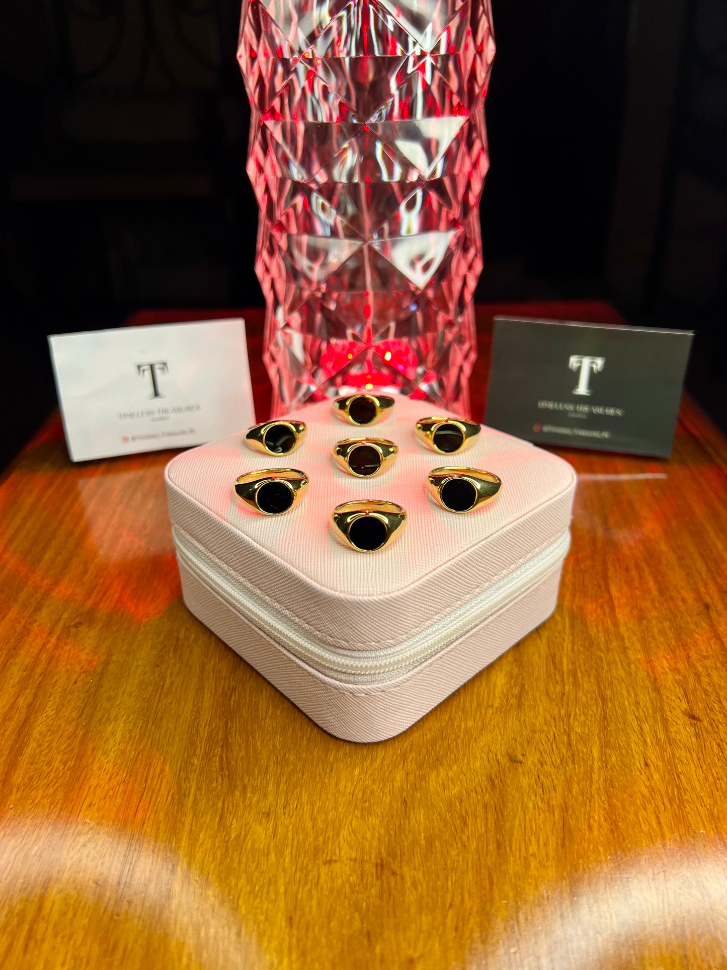 Premium Quality Stainless Steel 18k Onyx Signet Ring