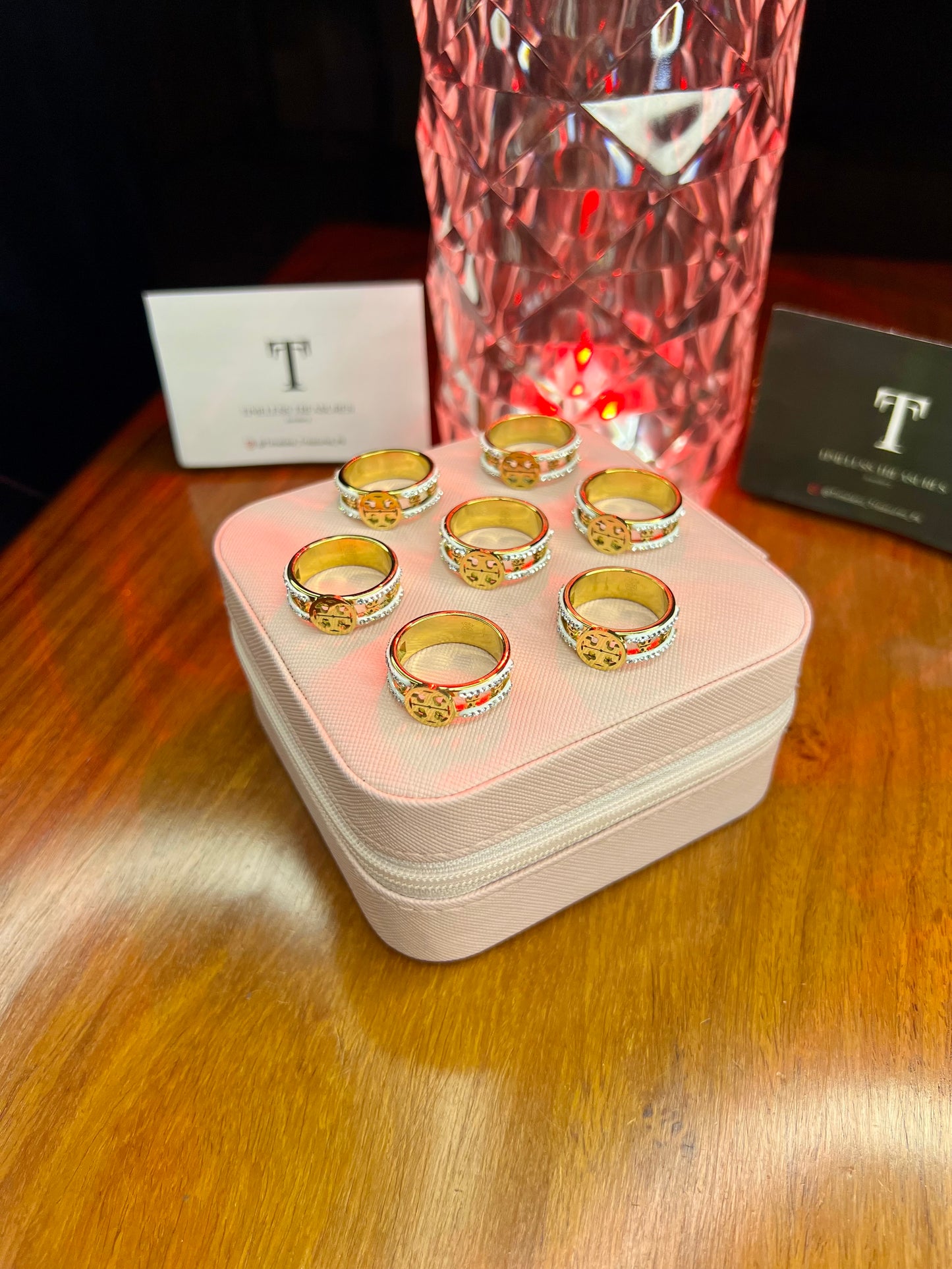 Premium Quality Stainless Steel 18k Tory Gold Ring