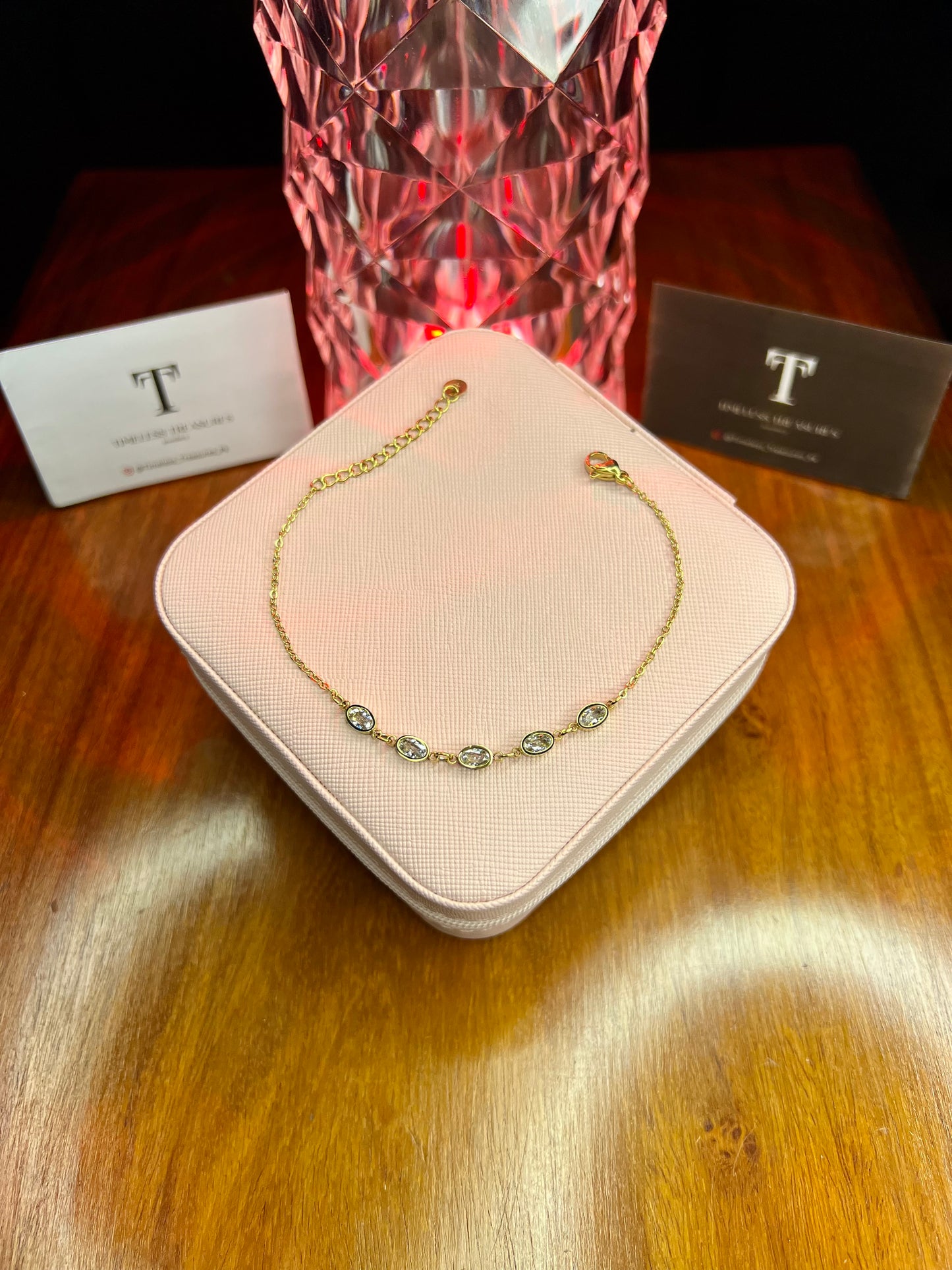 Premium Quality Stainless Steel 18k Zircon Luxury Bracelet