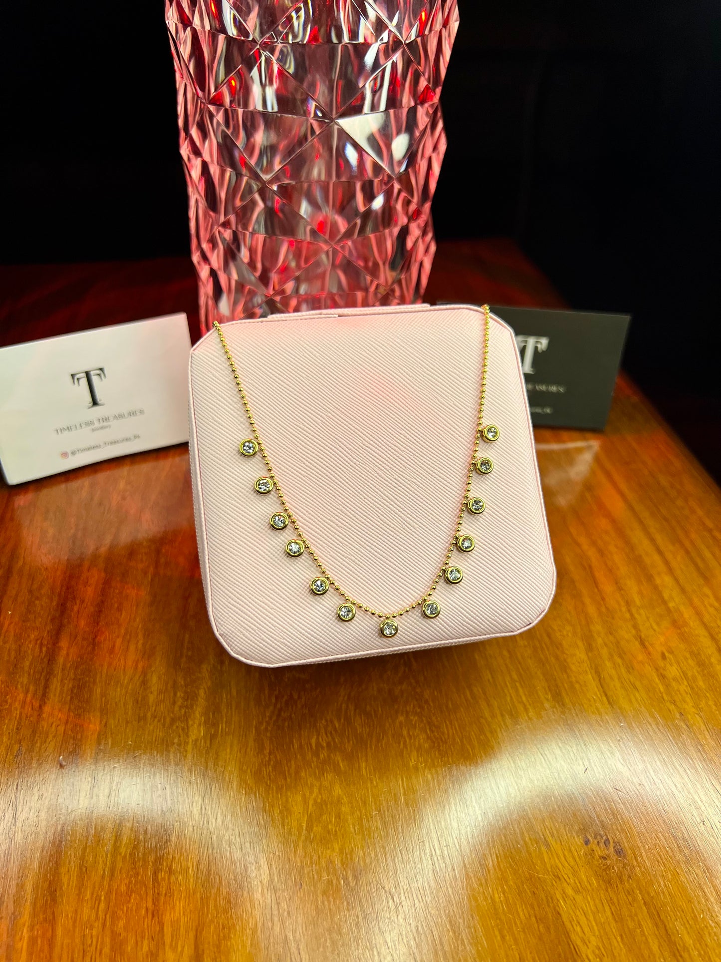 Premium Quality Stainless Steel 18k MoonStone Necklace