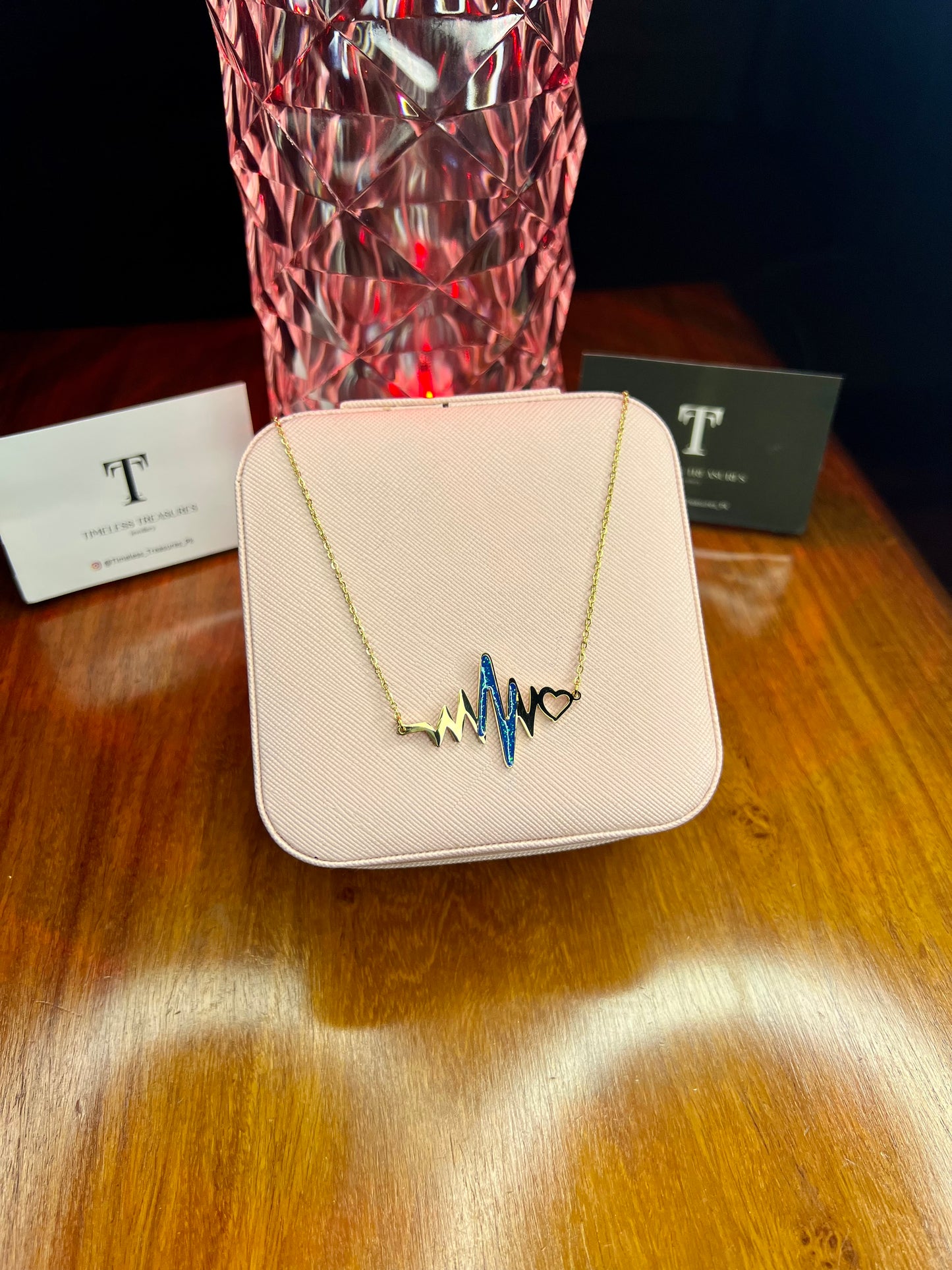 Premium Quality Stainless Steel 18k Heart Beat Necklace