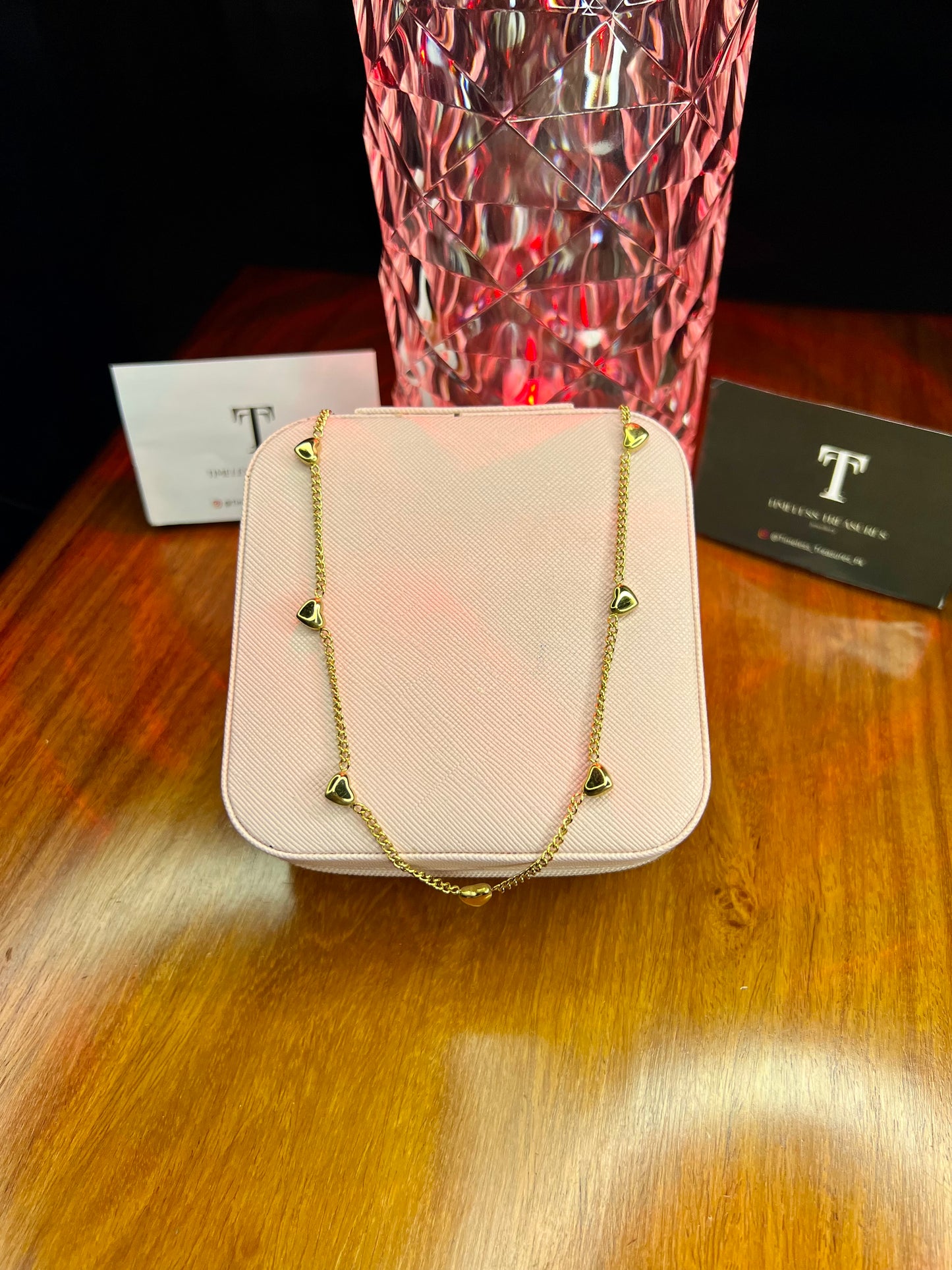 Premium Quality Stainless Steel 18k Hearts Necklace