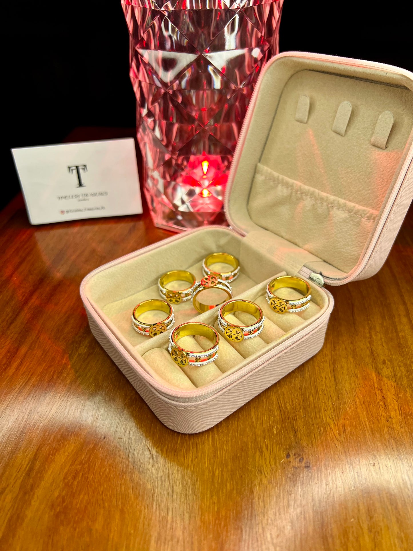 Premium Quality Stainless Steel 18k Tory Gold Ring