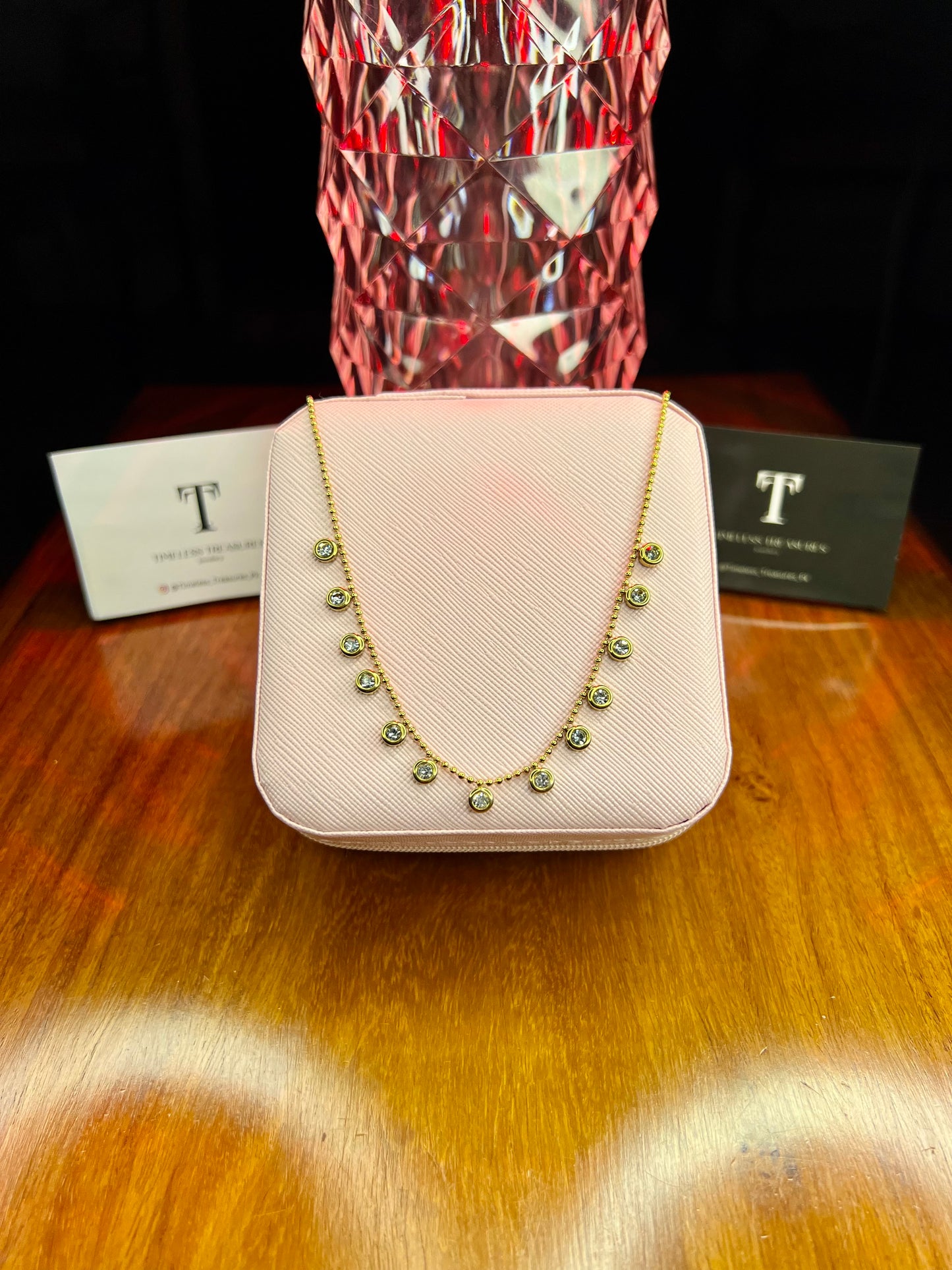 Premium Quality Stainless Steel 18k MoonStone Necklace