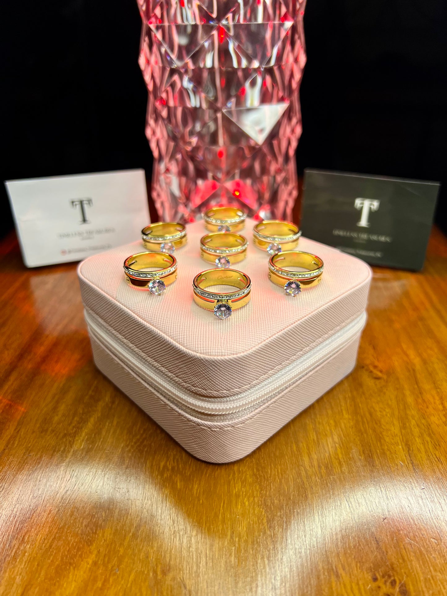 Premium Quality Stainless Steel 18k Stone Cartier Ring
