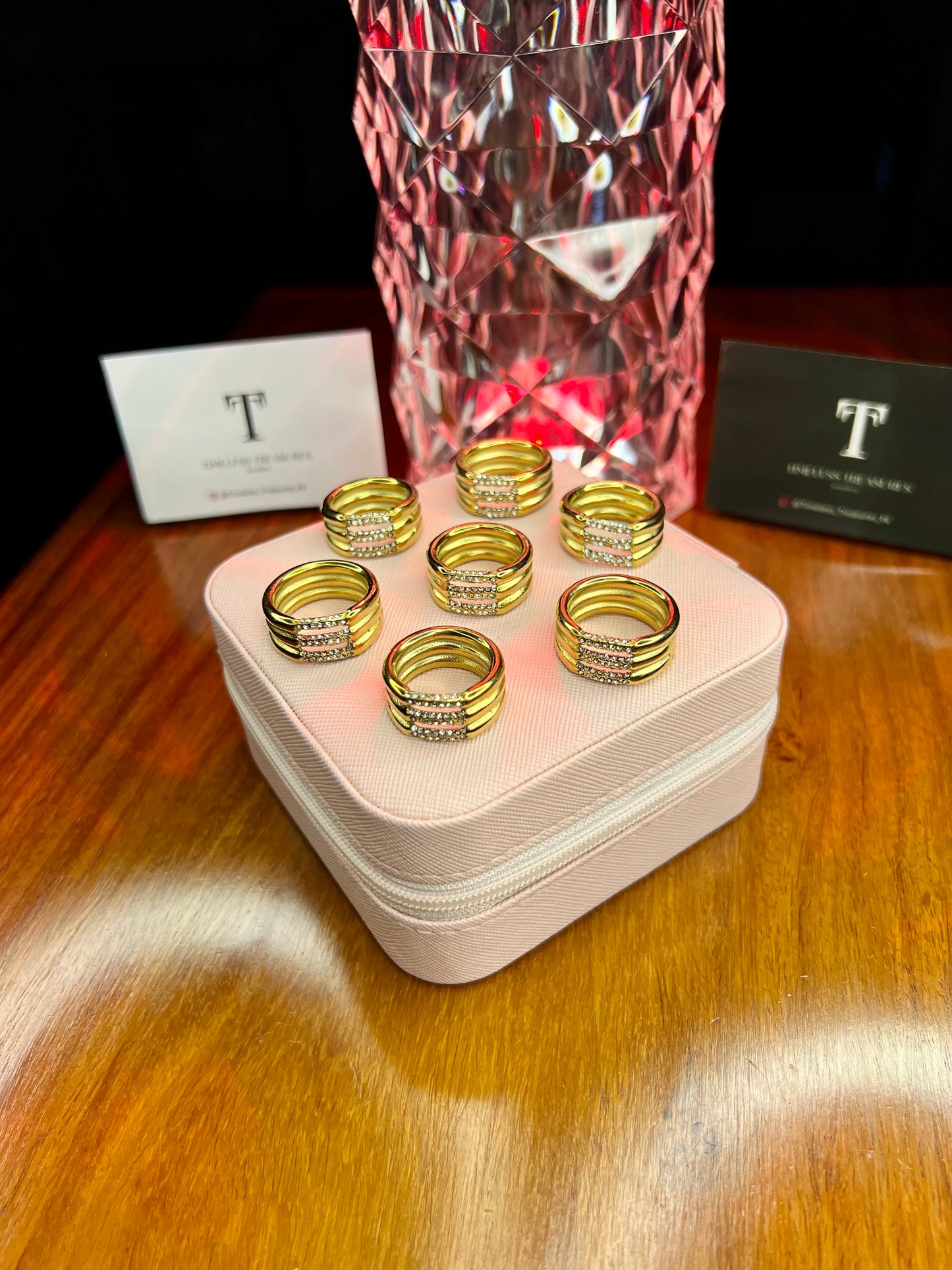 Premium Quality Stainless Steel 18k Aura Stack Gold Ring