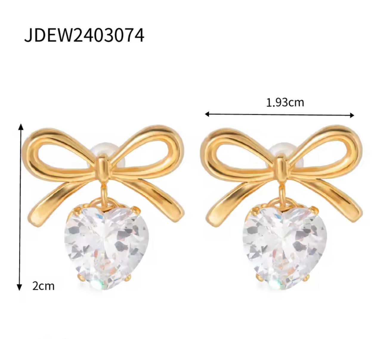 Premium Quality Stainless Steel 18k Lovelace Stone Earrings