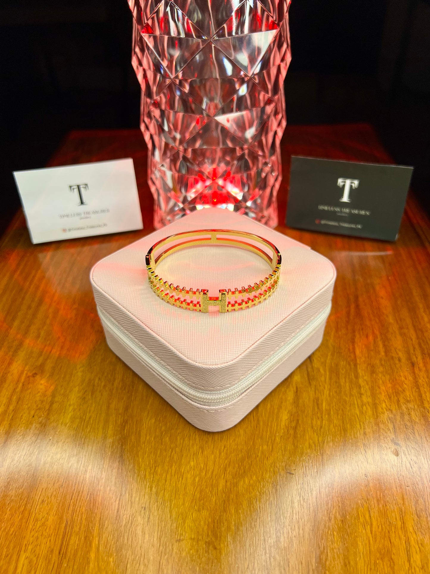 Premium Quality Stainless Steel 18k Golden Hermes Handcuff