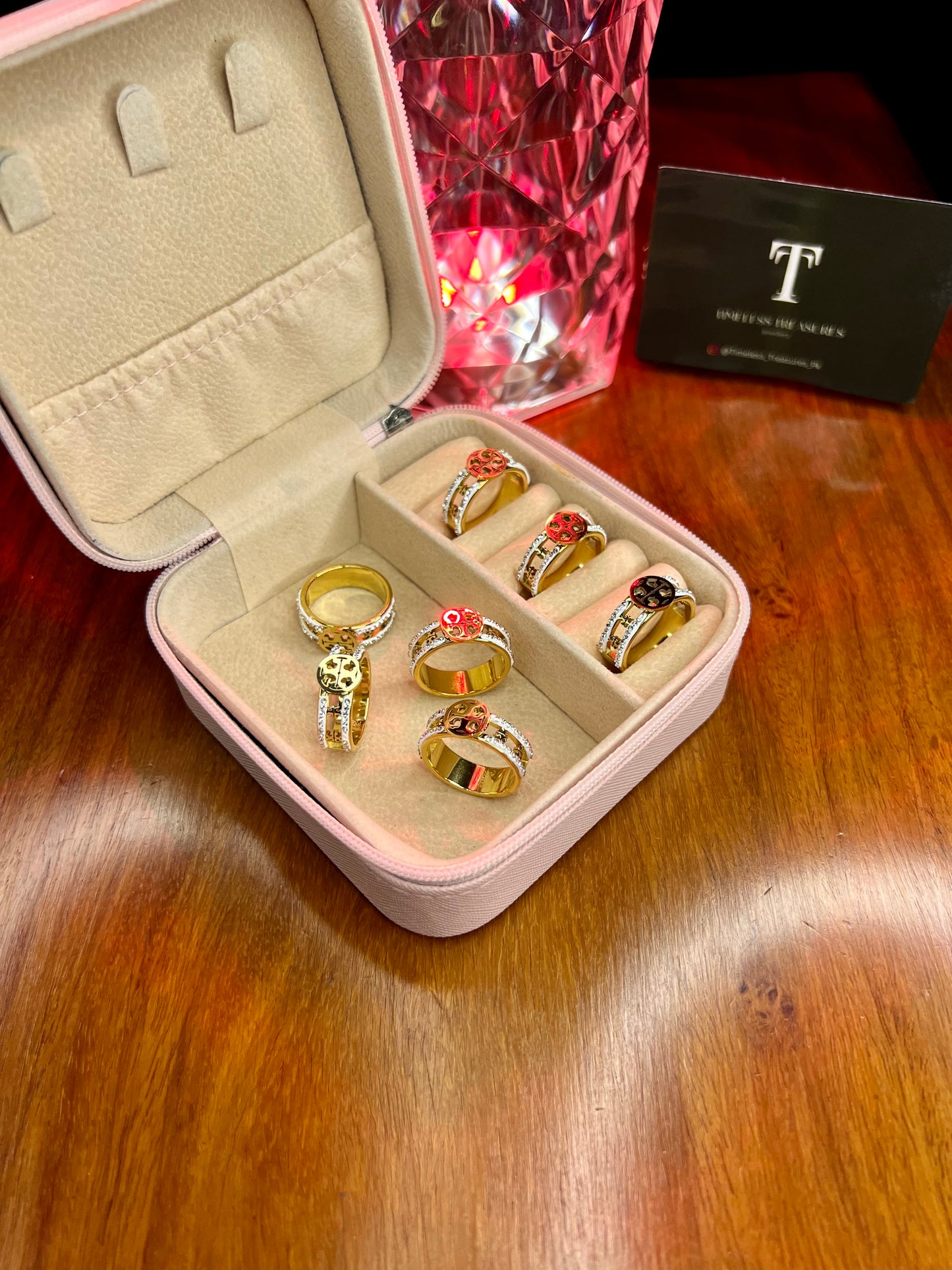 Premium Quality Stainless Steel 18k Tory Gold Ring