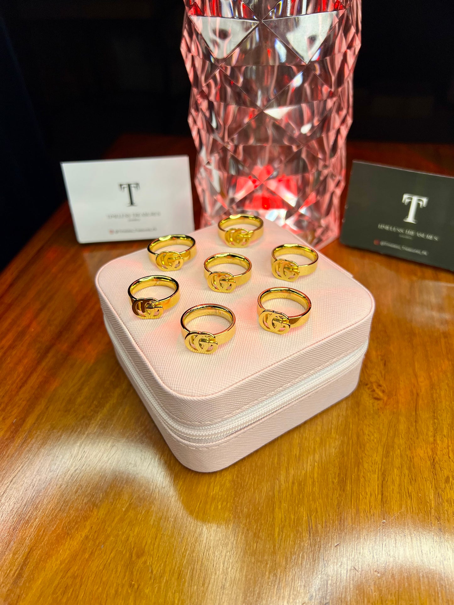Premium Quality Stainless Steel 18k Gucci Gold Ring