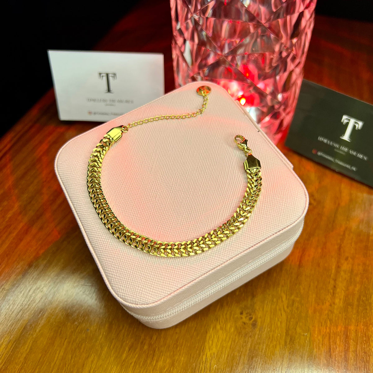 Premium Quality Stainless Steel 18k Braided Chain Bracelet