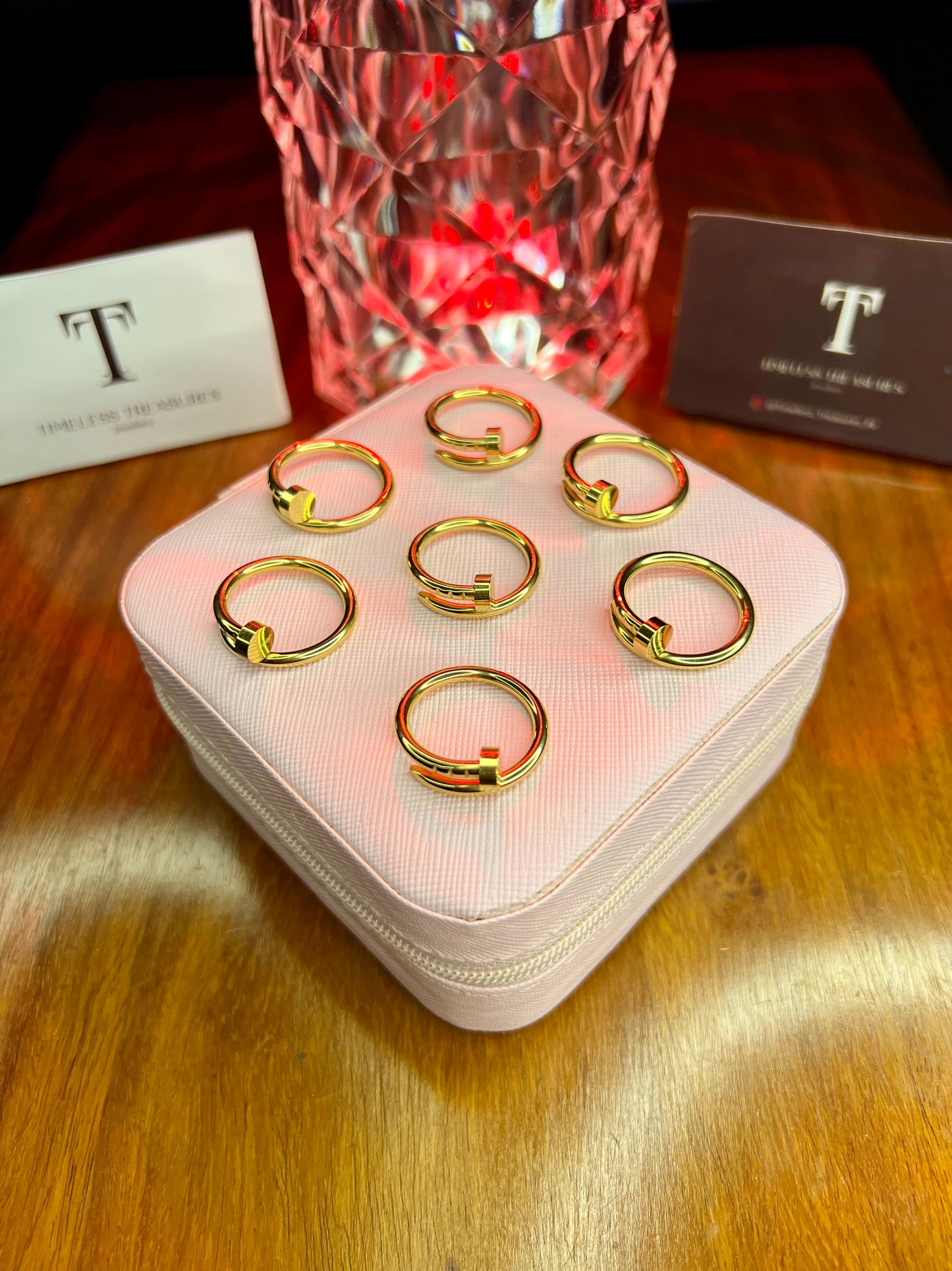 Premium Quality Stainless Steel 18k Cartier Nail Ring