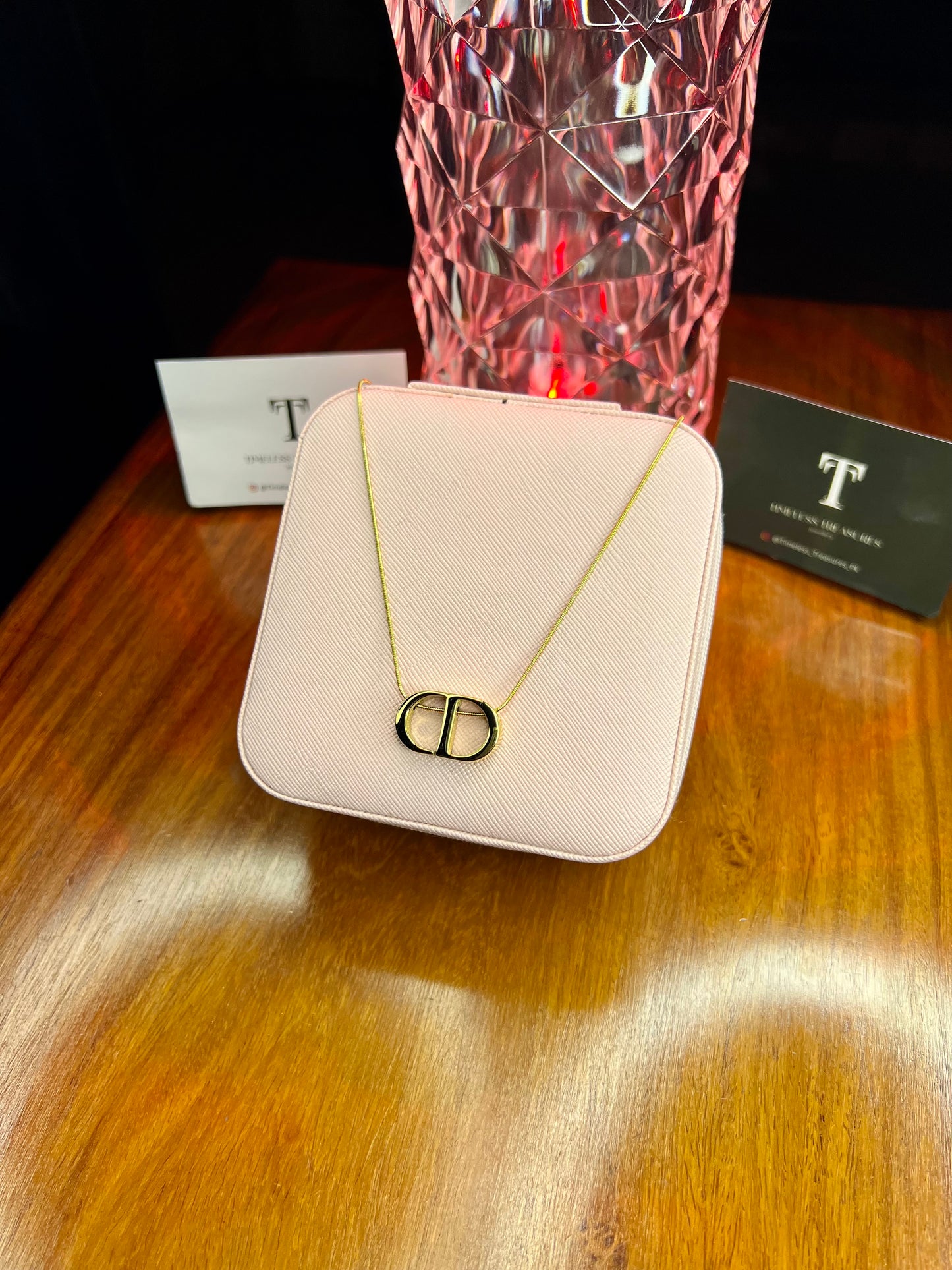 Premium Quality Stainless Steel 18k Dior Gold Necklace
