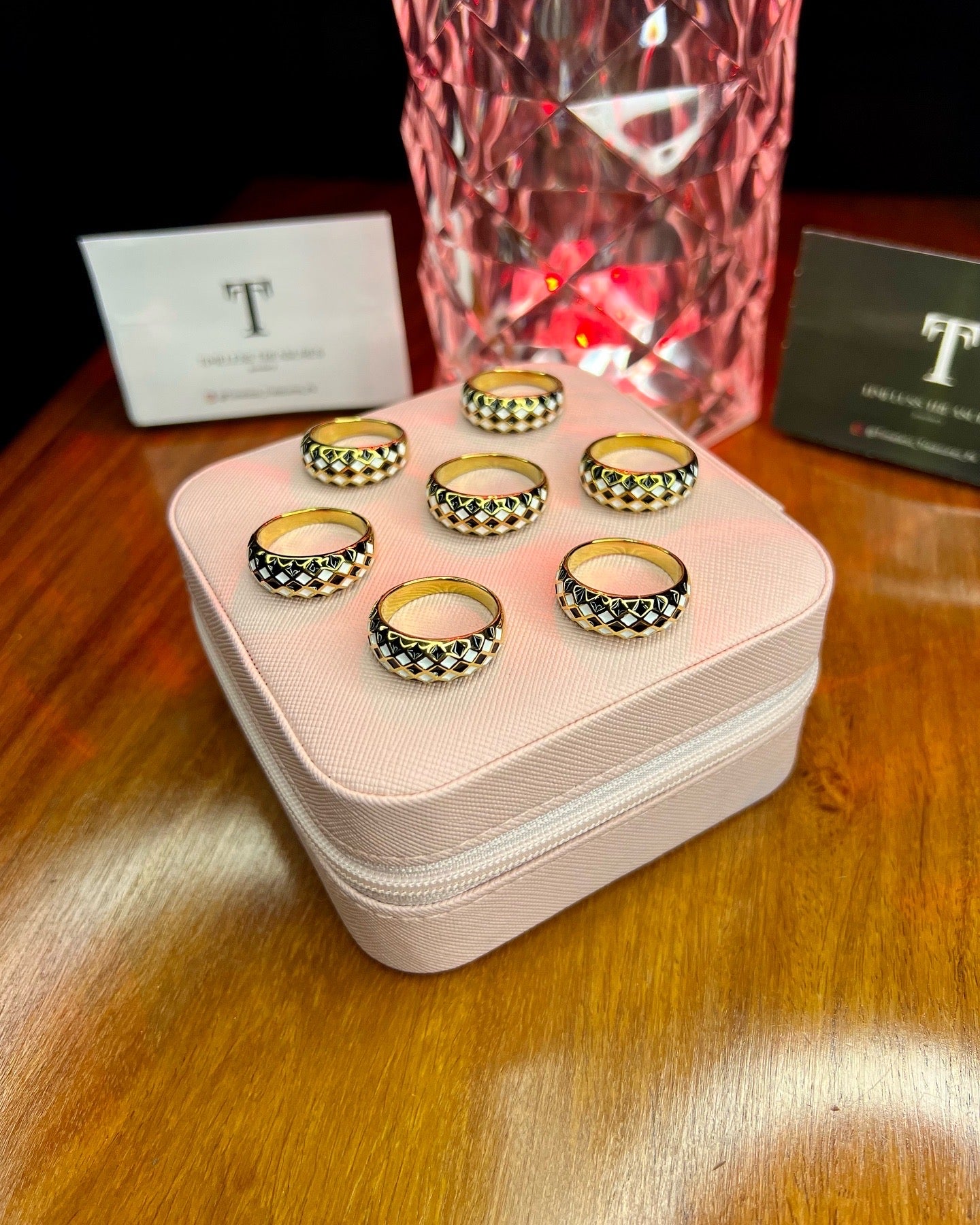 Premium Quality Stainless Steel 18k Check Ring
