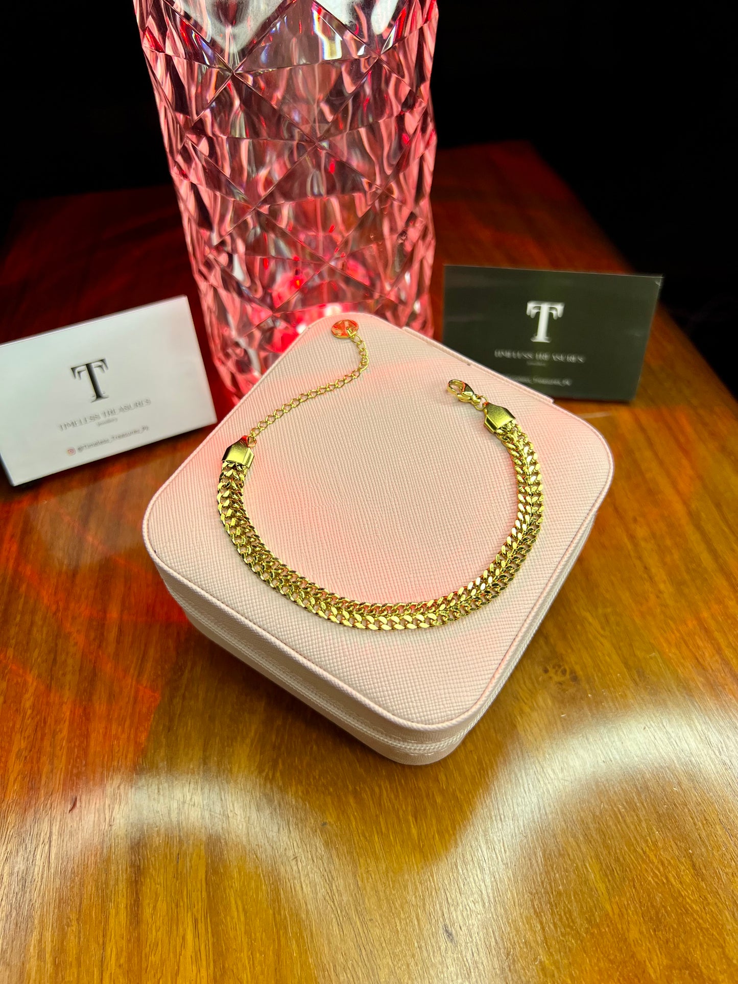 Premium Quality Stainless Steel 18k Braided Chain Bracelet