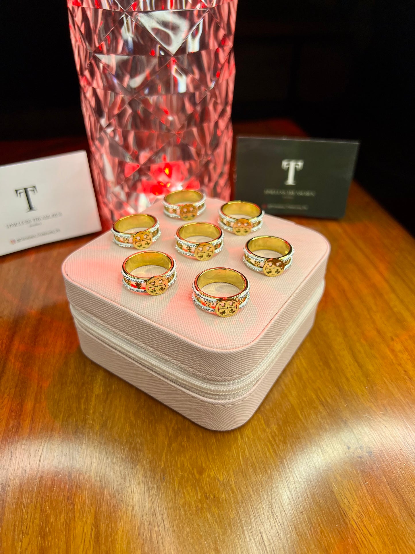 Premium Quality Stainless Steel 18k Tory Gold Ring