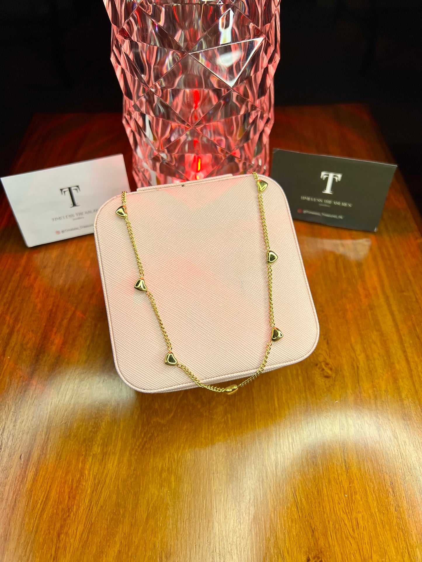 Premium Quality Stainless Steel 18k Hearts Necklace