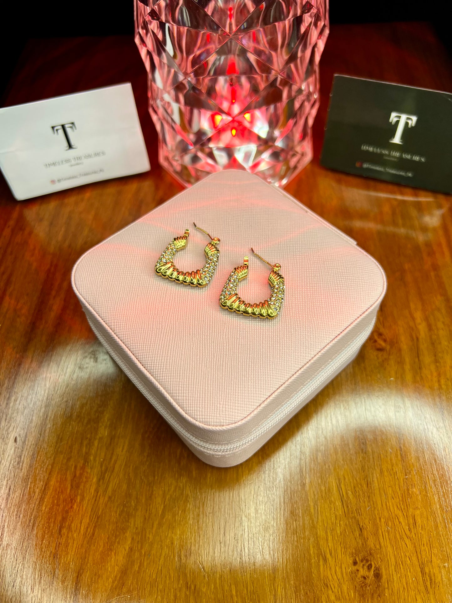 Premium Quality Stainless Steel 18k Luxury Stone Zircon Earrings