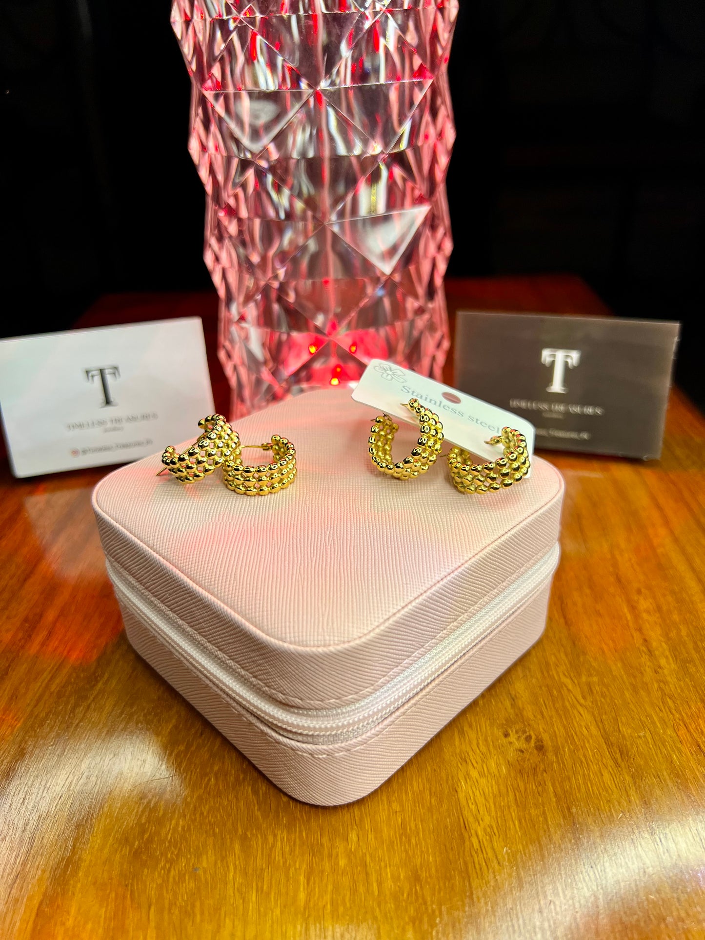 Premium Quality Stainless Steel 18k Ball Earrings