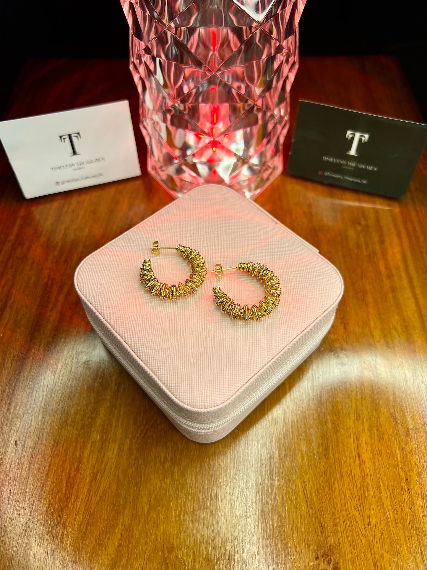 Premium Quality Stainless Steel 18k Spiral Hoops