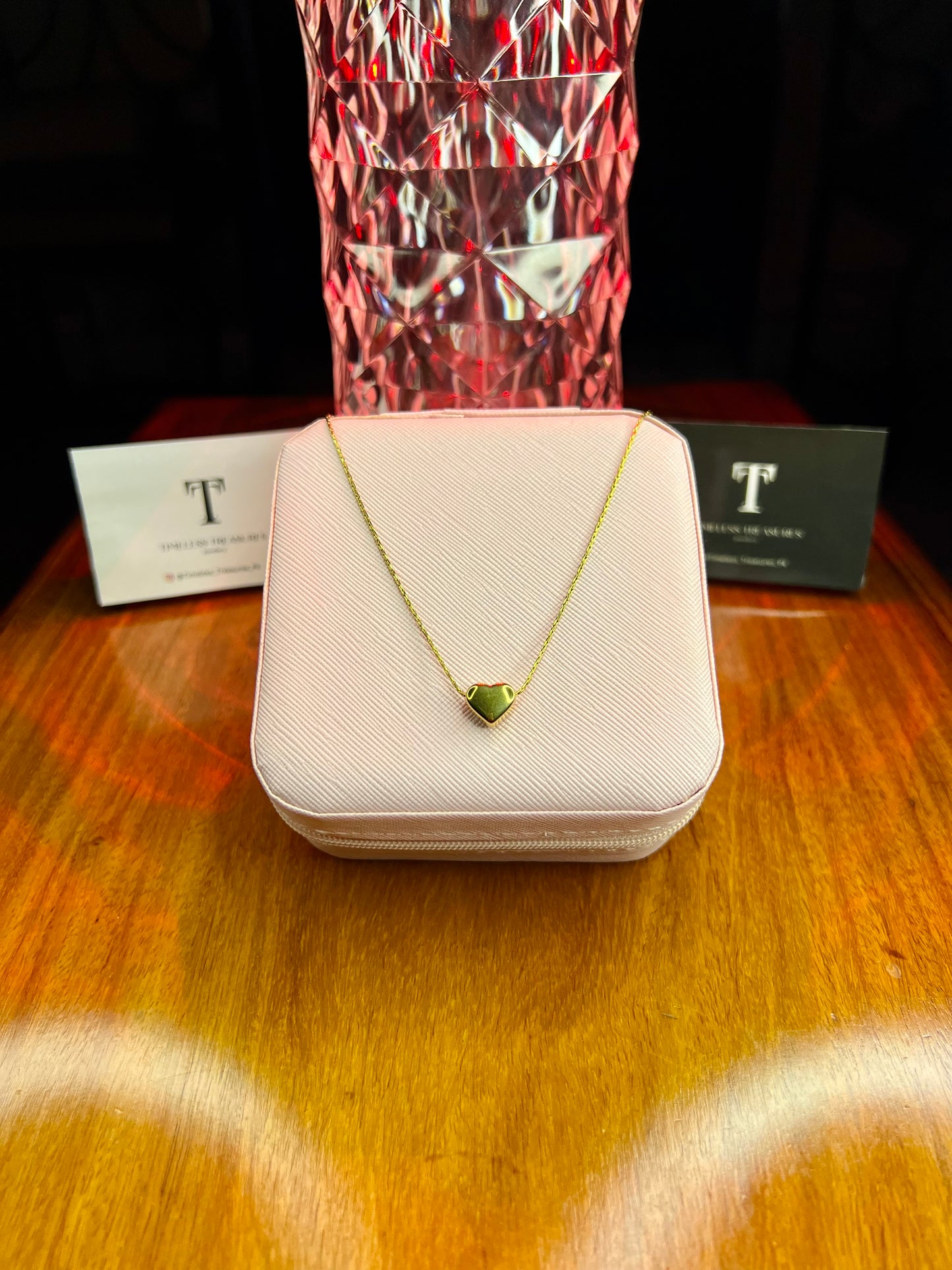 Premium Quality Stainless Steel 18k Retro Heart Necklace