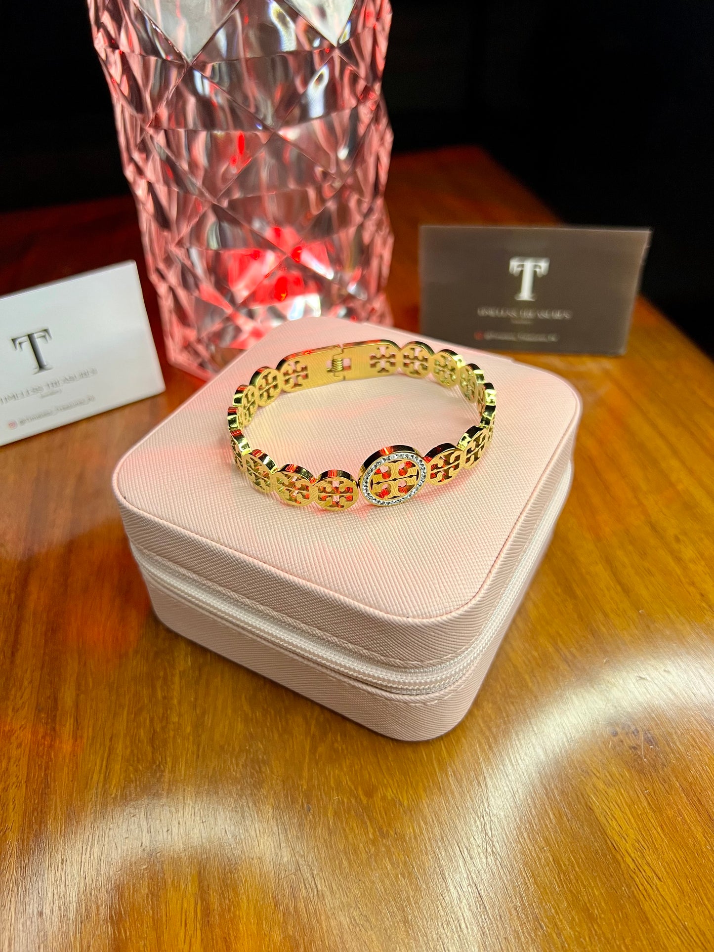 Premium Quality Stainless Steel 18k Tory Heavy Allover Luxury Handcuff
