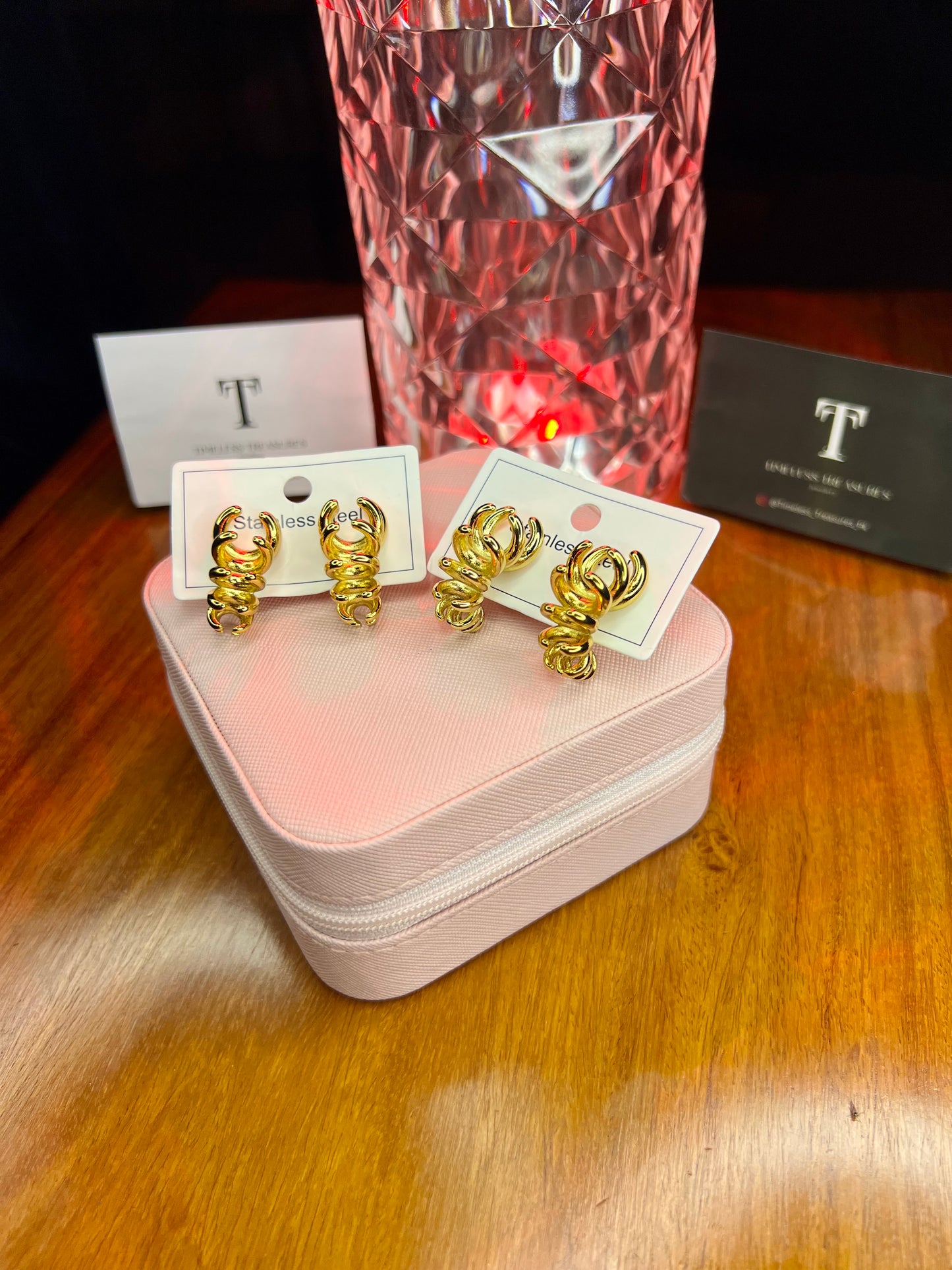 Premium Quality Stainless Steel 18k Gold Plated Spiky Studs