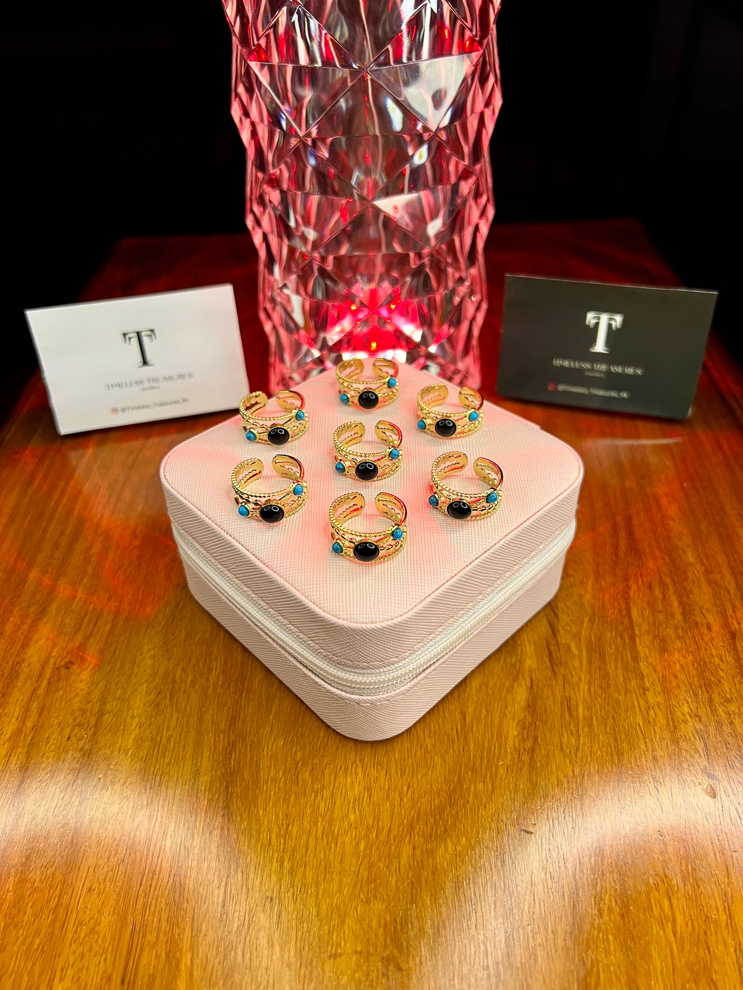 Premium Quality Stainless Steel 18k Duo Gleam Layered Gold Ring