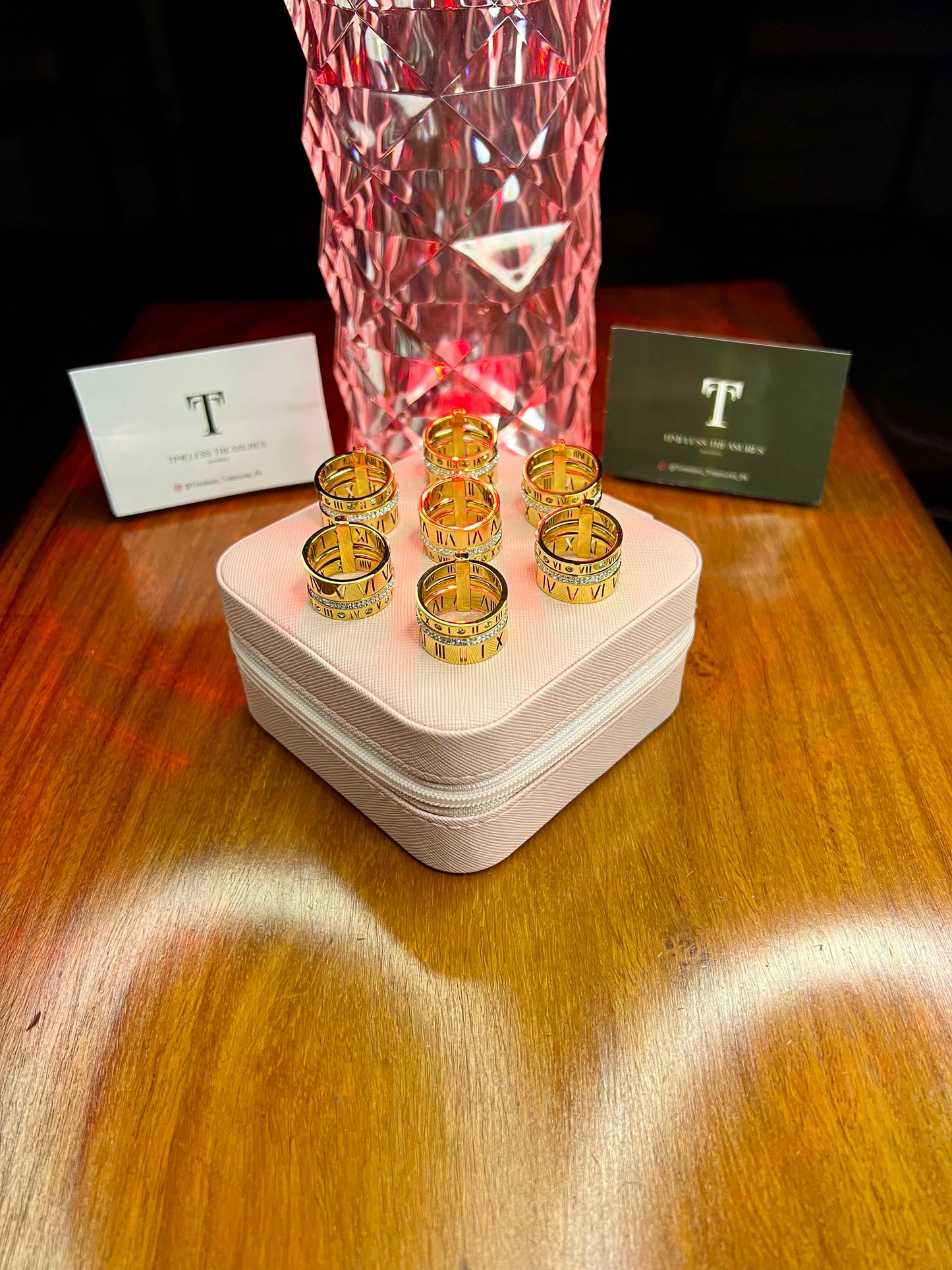 Premium Quality Stainless Steel 18k Triple Layer Roman Ring