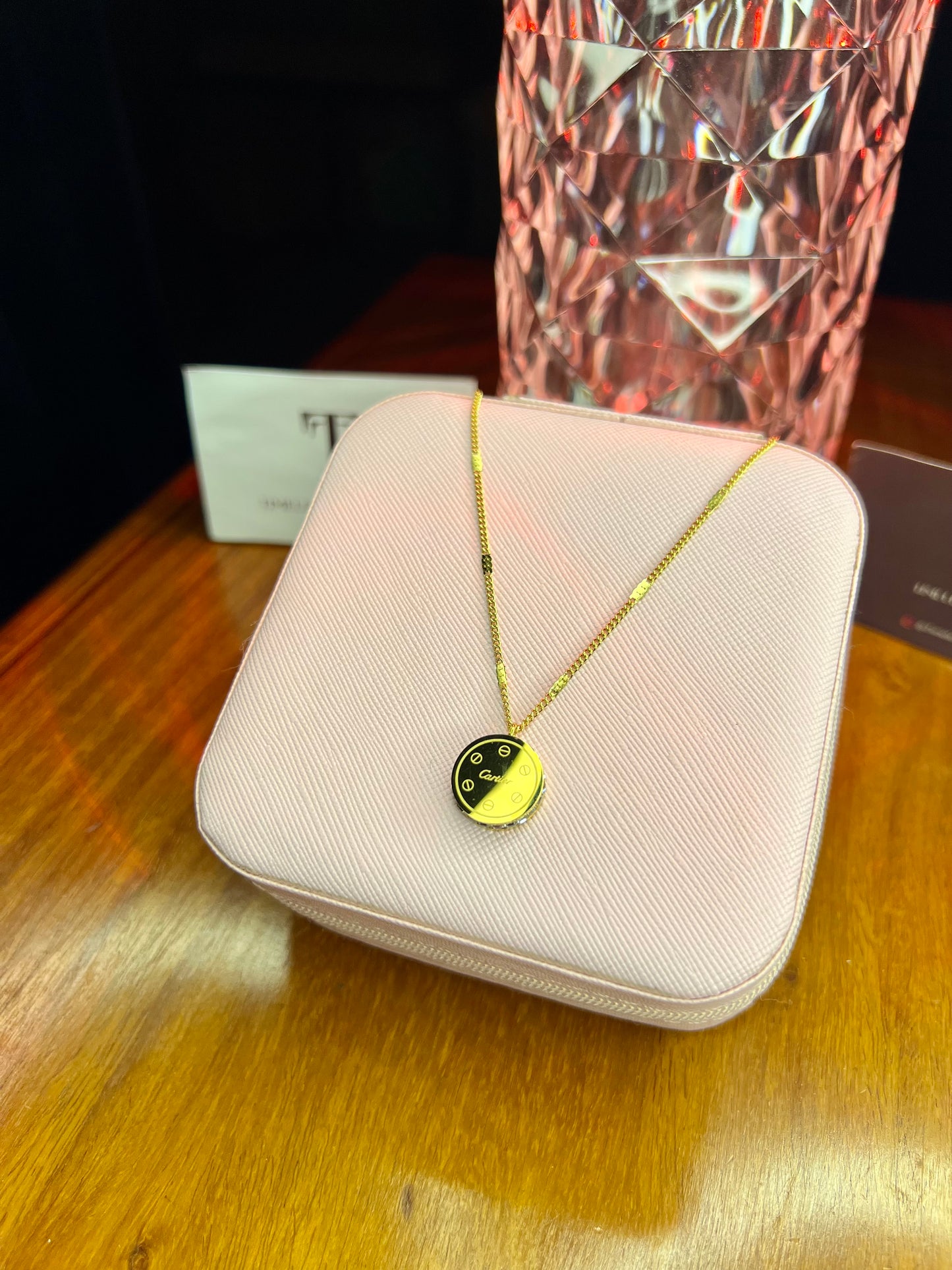 Premium Quality Stainless Steel 18k Cartier Stone Necklace