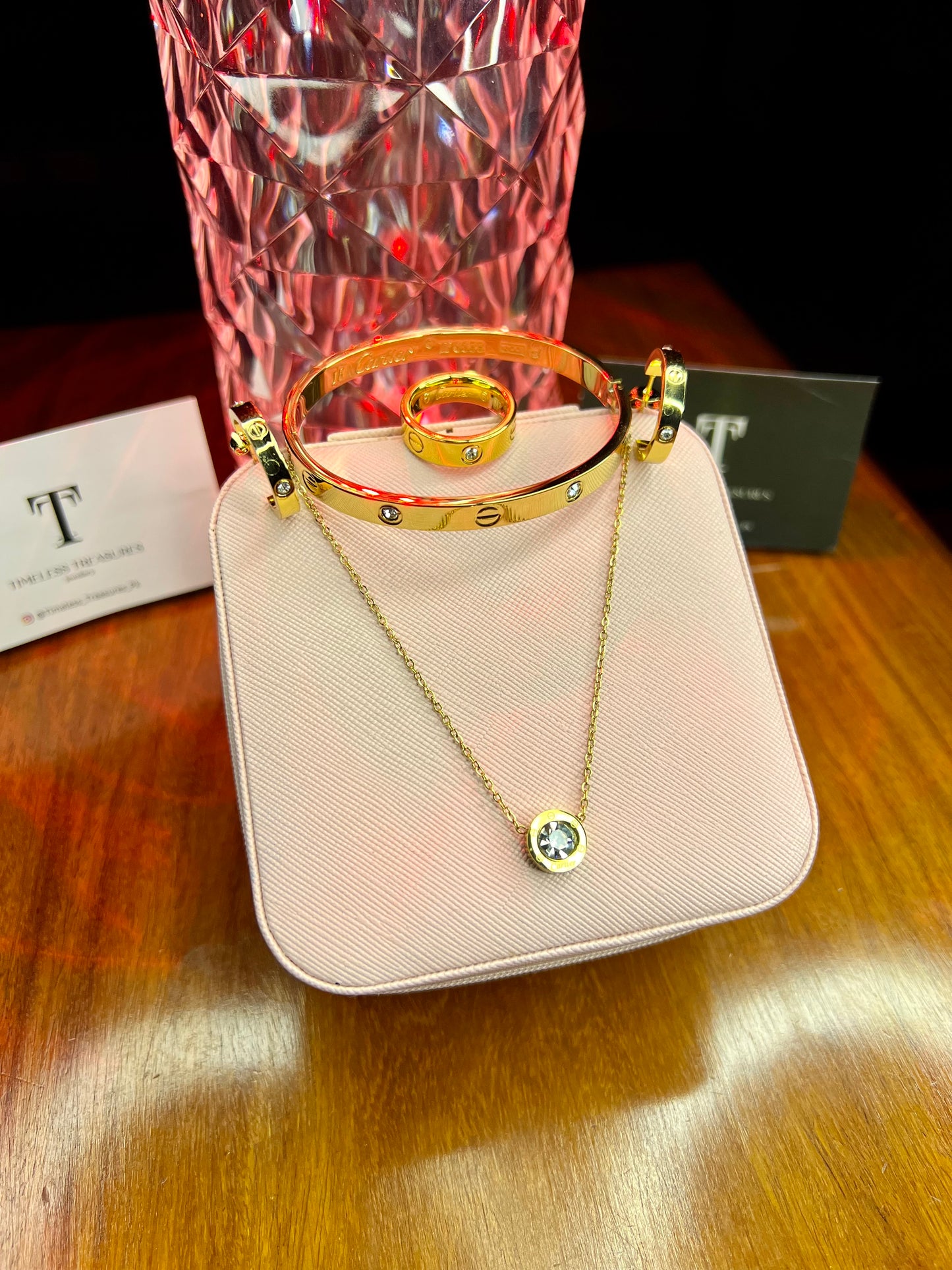 Premium Quality Stainless Steel 18k Carter Inspired 4pc Set
