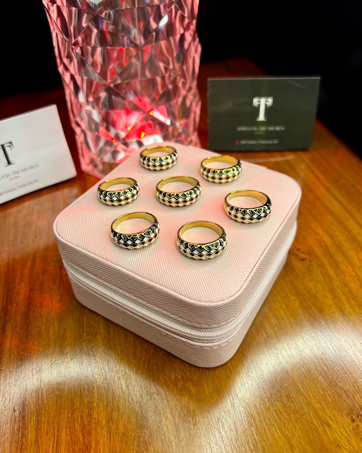 Premium Quality Stainless Steel 18k Check Ring