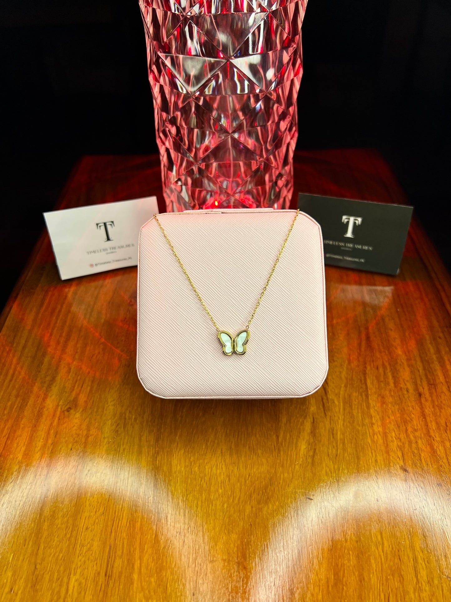 Premium Quality Stainless Steel 18k Butterfly Grace Necklace