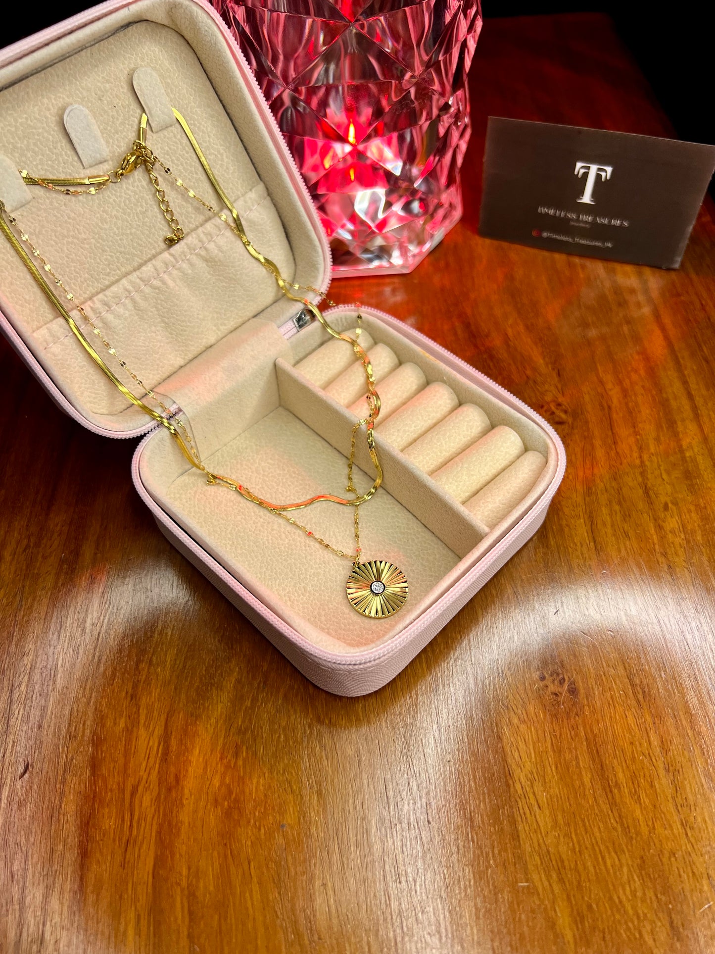 Premium Quality Stainless Steel 18k Double Chain Mahota Necklace