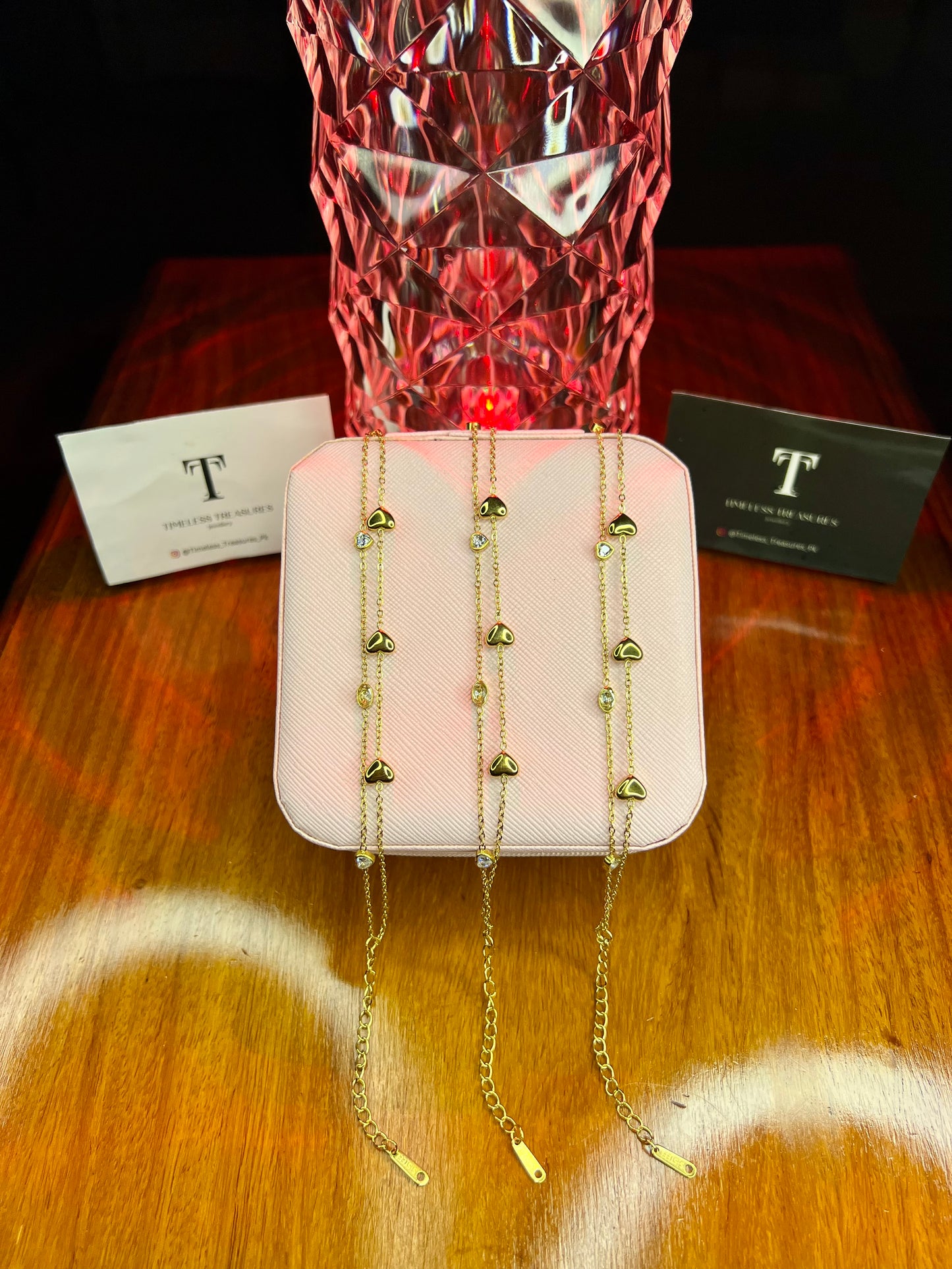 Premium Quality Stainless Steel 18k Celestial Heart Bracelet