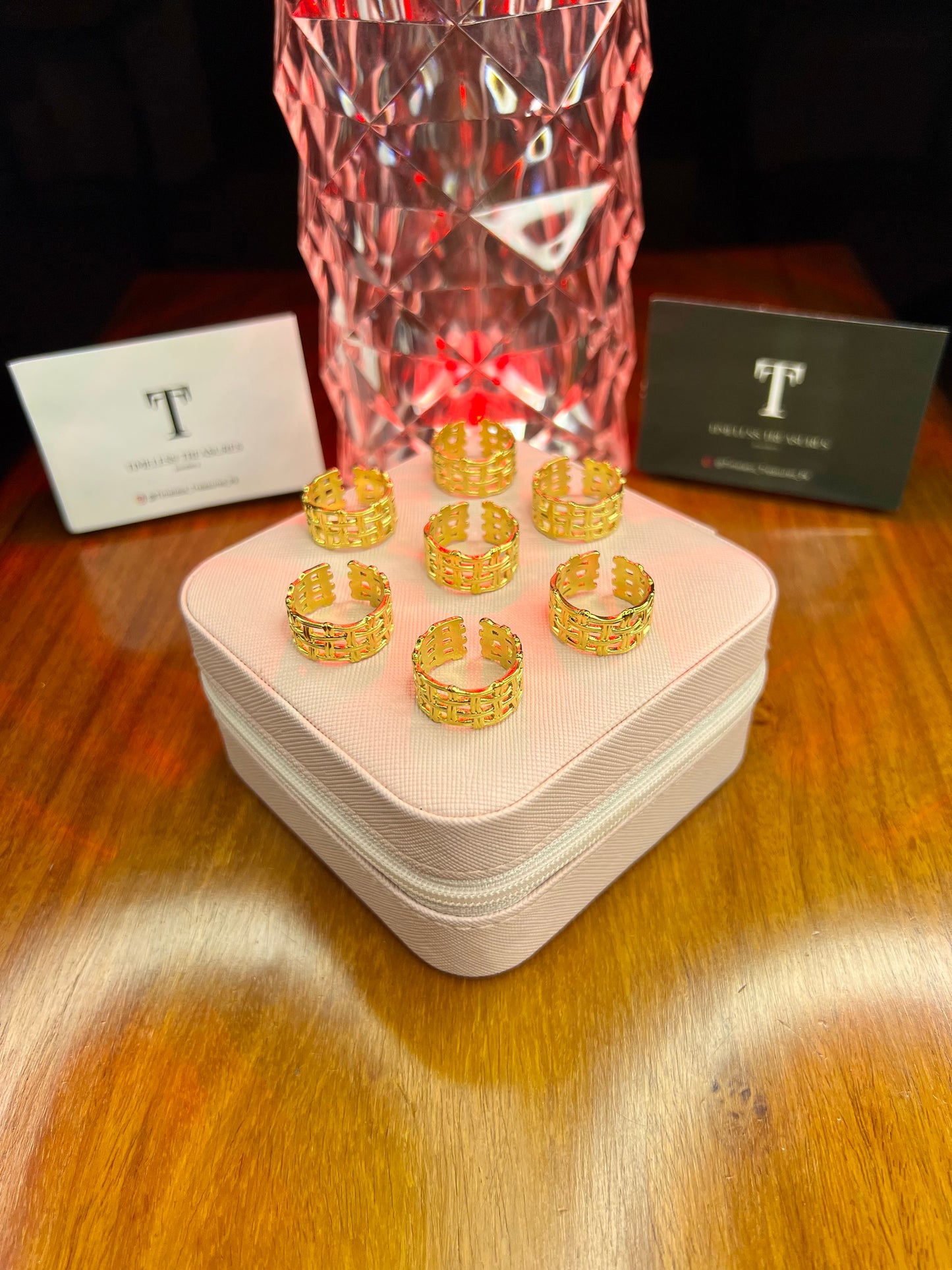 Premium Quality Stainless Steel 18k Webster Geometric Ring