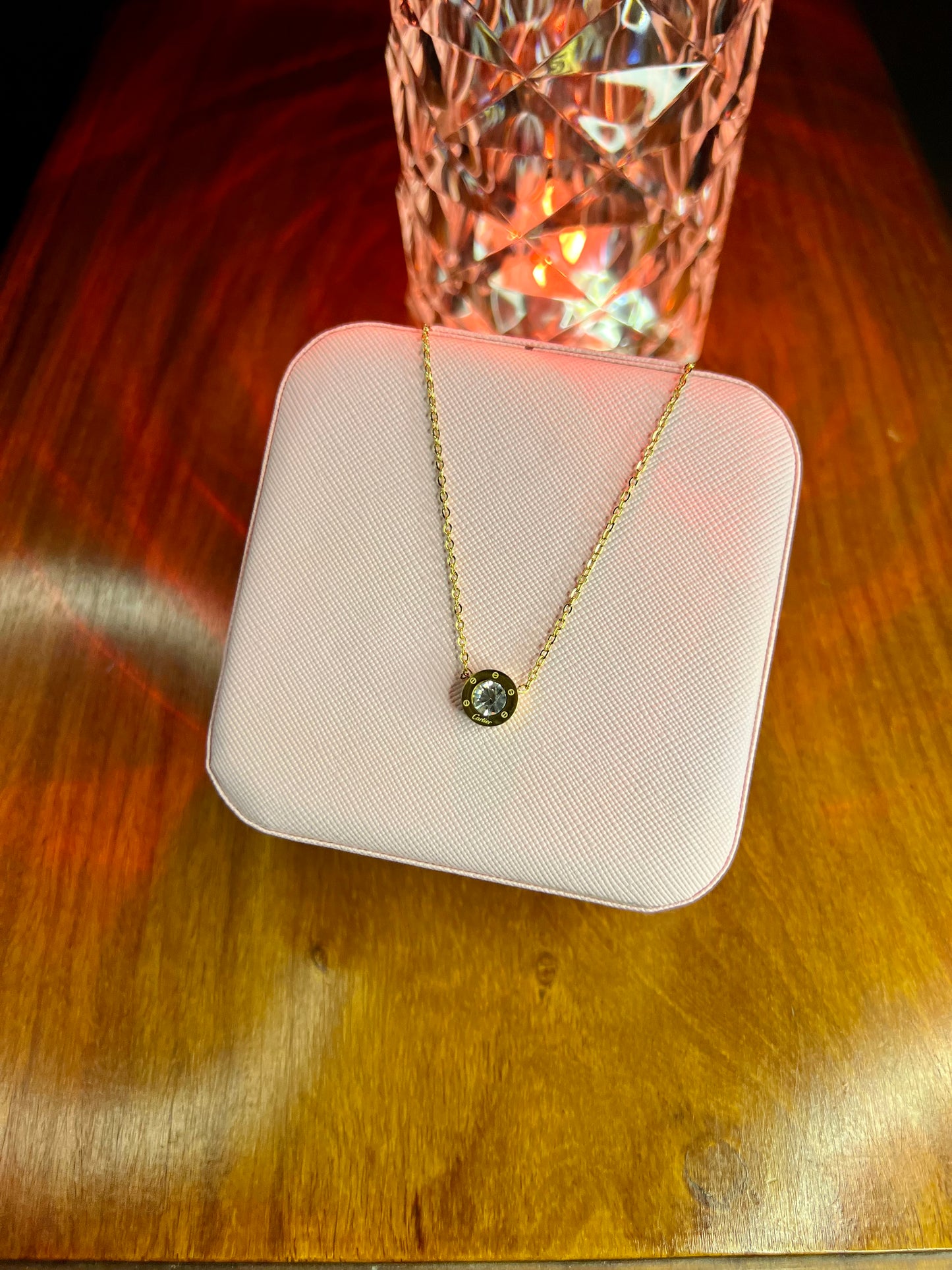 Premium Quality Stainless Steel 18k Cartier Stone Necklace
