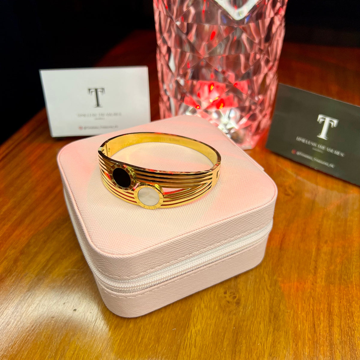 Premium Quality Stainless Steel 18k Double Roman Gold Handcuff