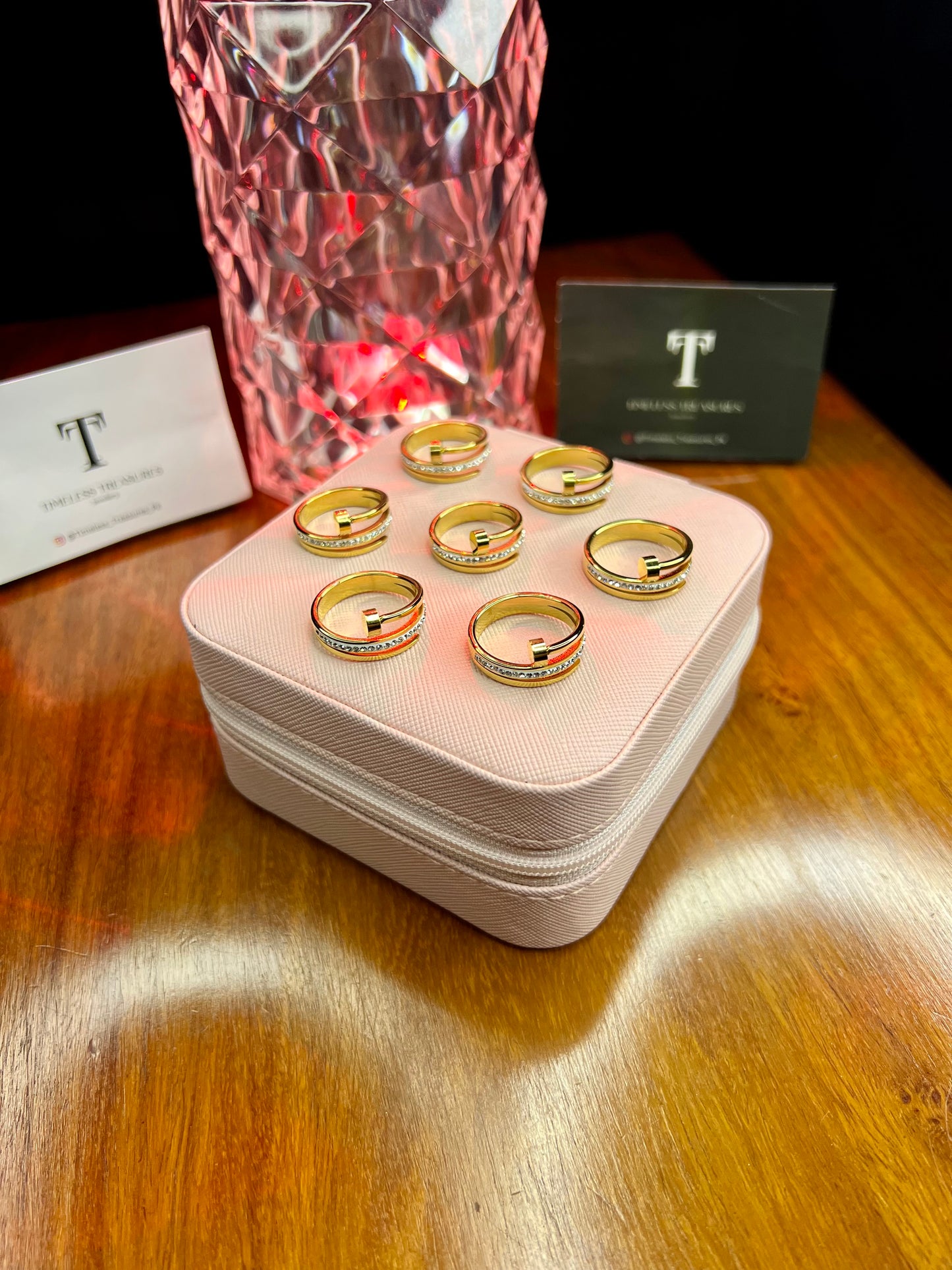 Premium Quality Stainless Steel 18k Nail Luxury Ring