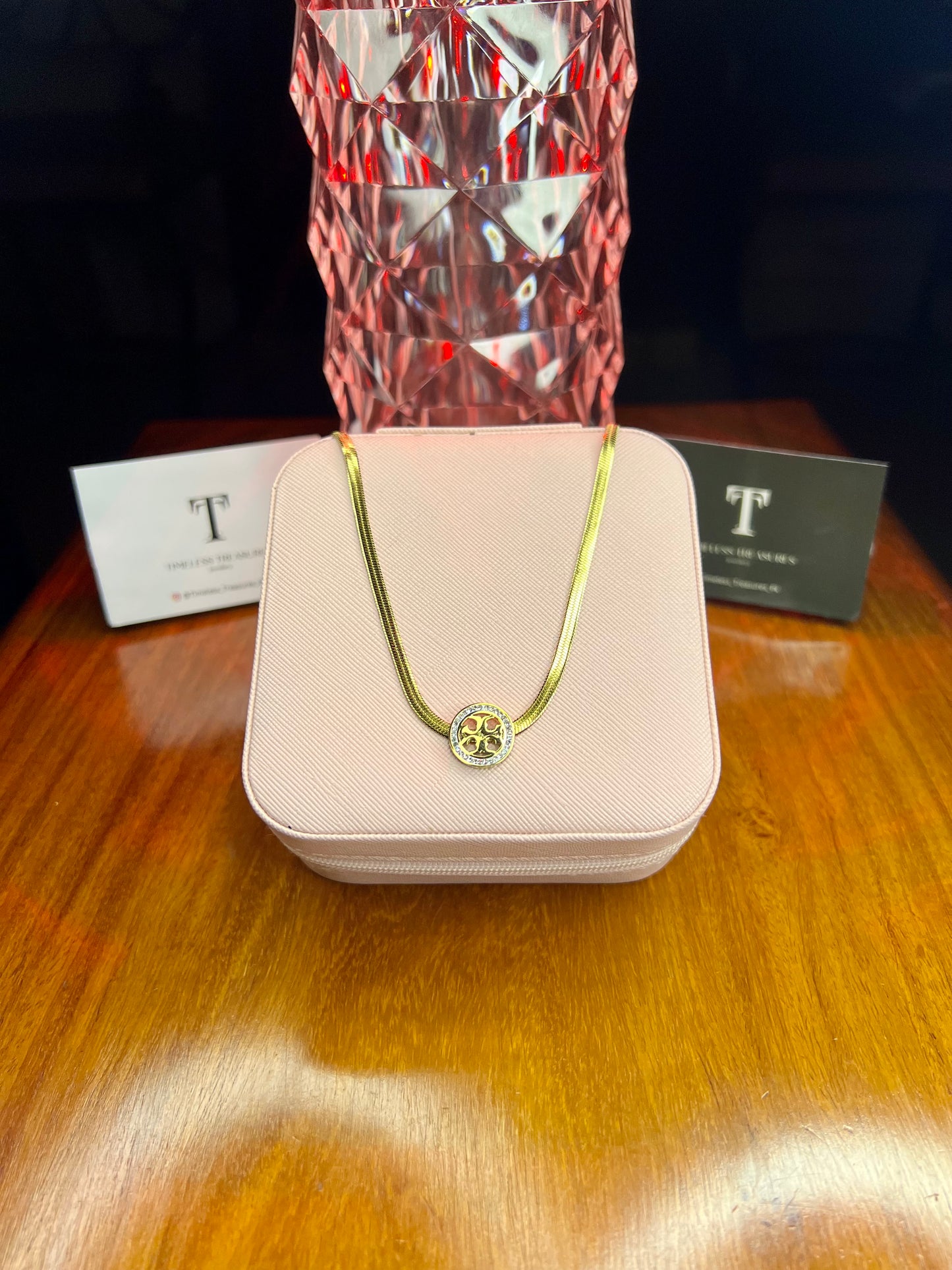 Premium Quality Stainless Steel 18k Tory Snake Chain Necklace