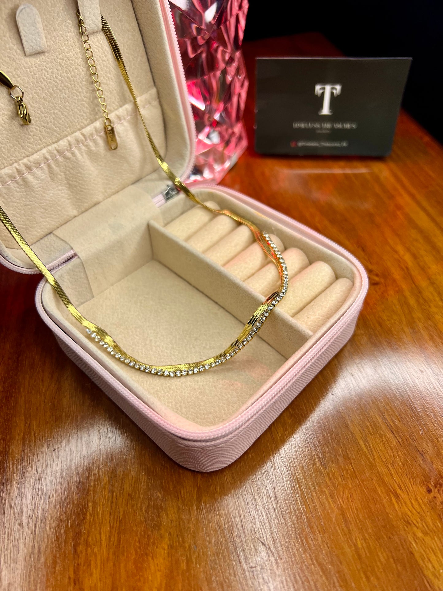 Premium Quality Stainless Steel 18k Zircon Luxury Necklace