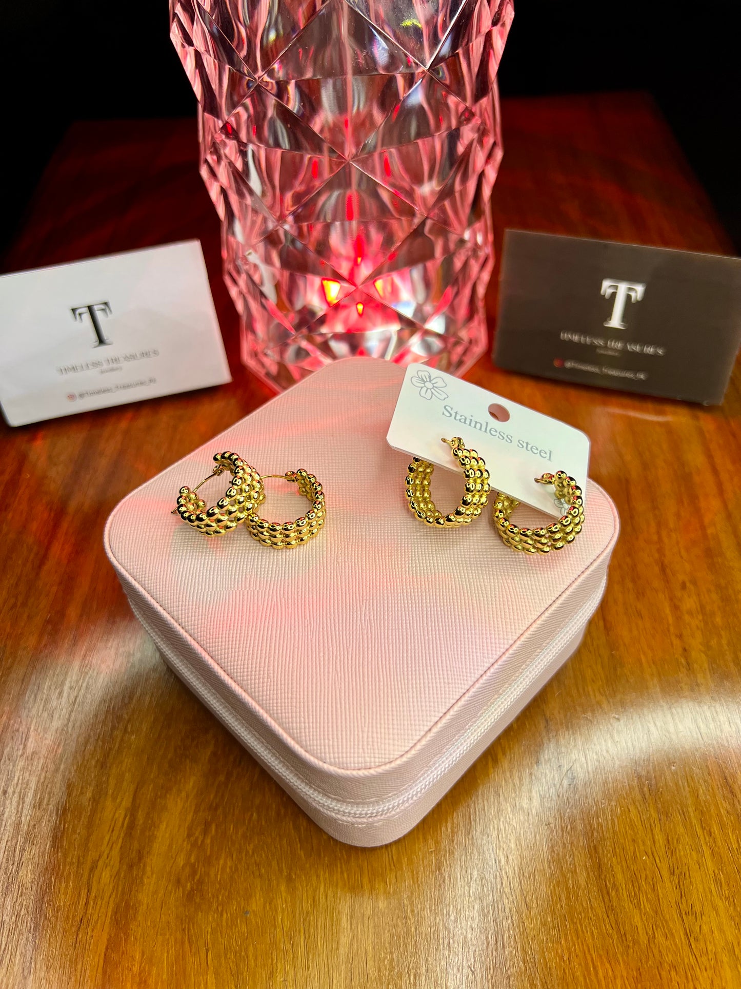 Premium Quality Stainless Steel 18k Ball Earrings