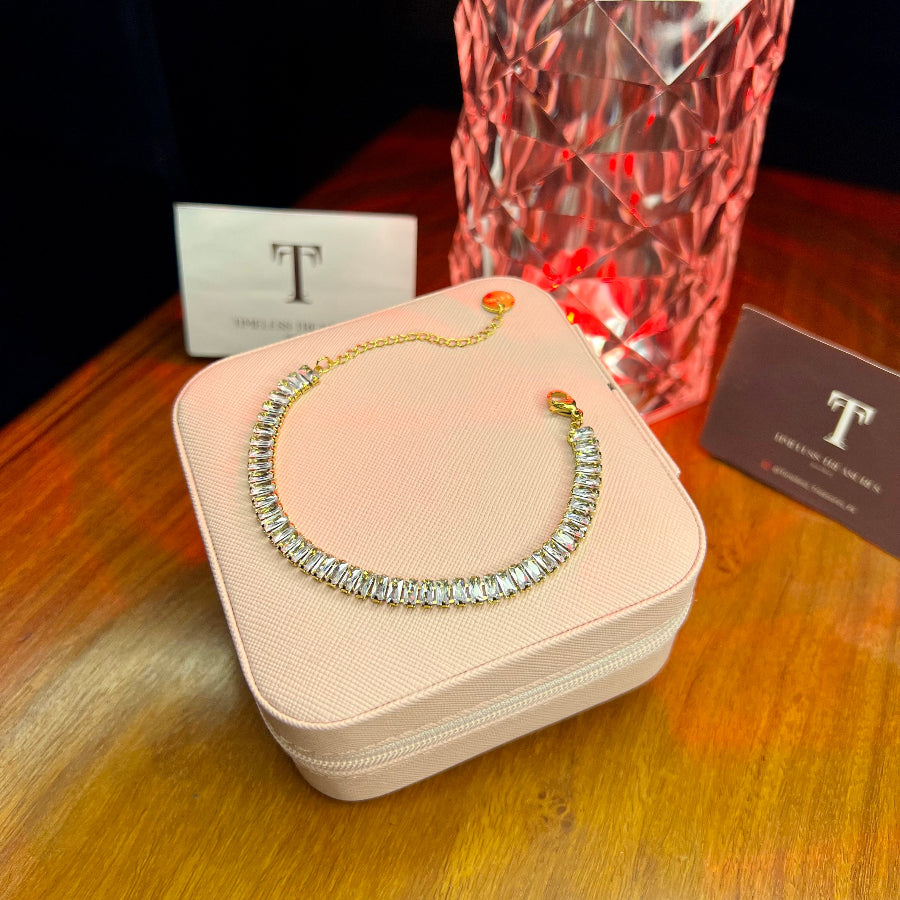 Premium Quality Stainless Steel 18k Luxury Tennis Bracelet